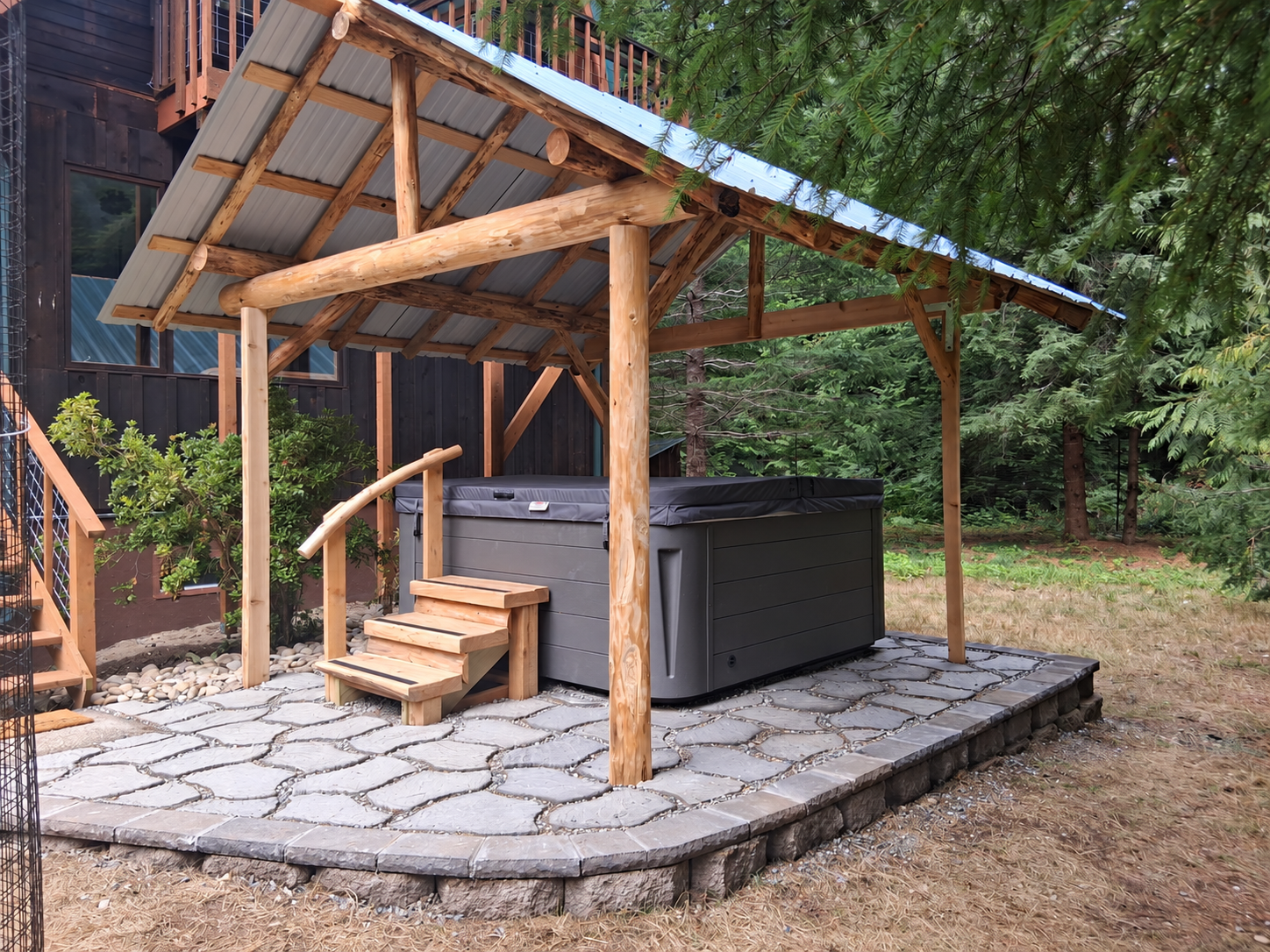 Enjoy a soak in our brand new 7 person hot tub, available year round :)