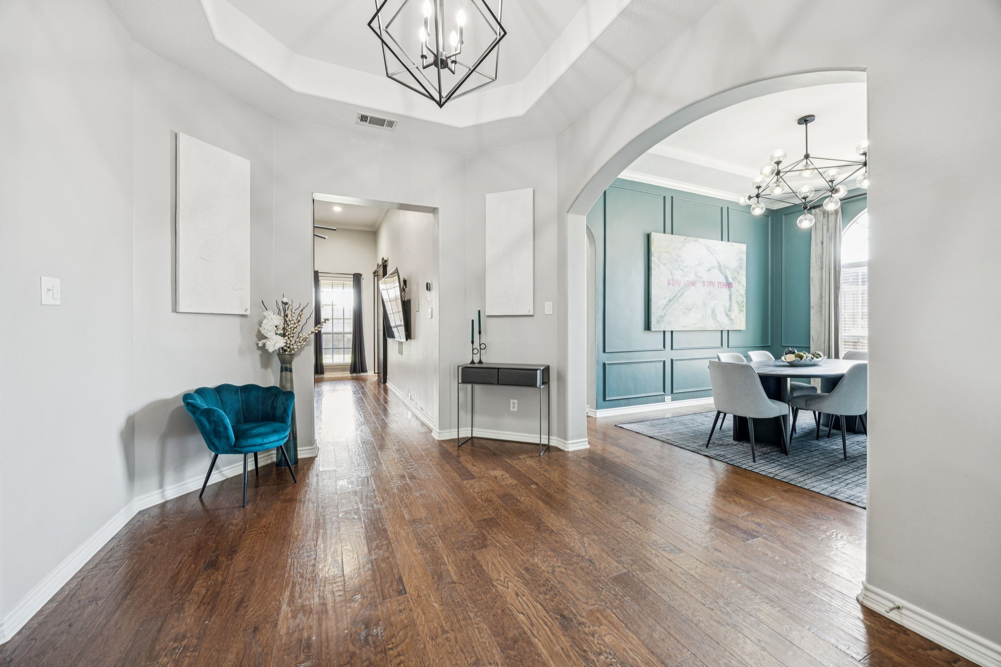 Bright and spacious entry that makes a memorable first impression.  