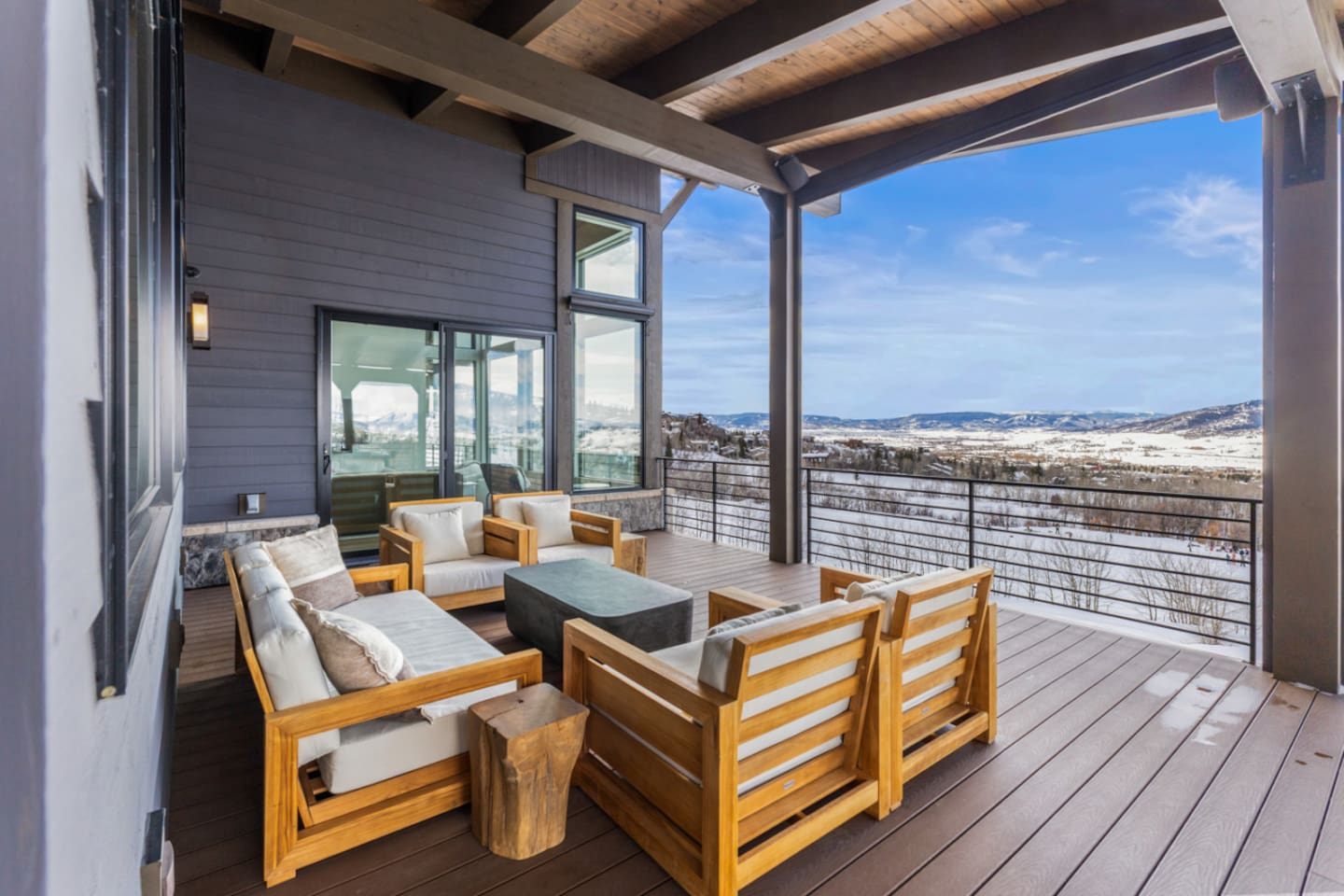 Large Covered Deck with Mountain & Golf Views