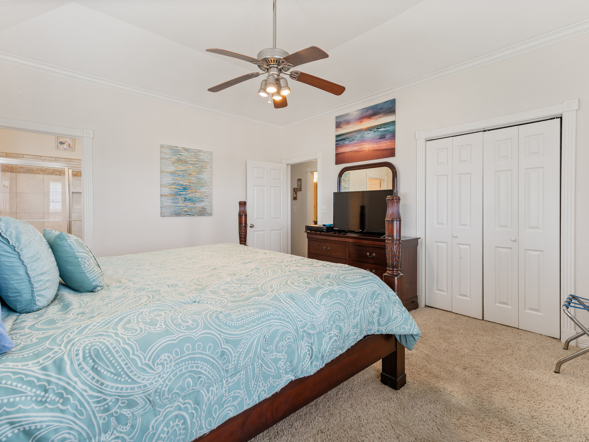 Primary Bedroom with King bed and ensuite bathroom