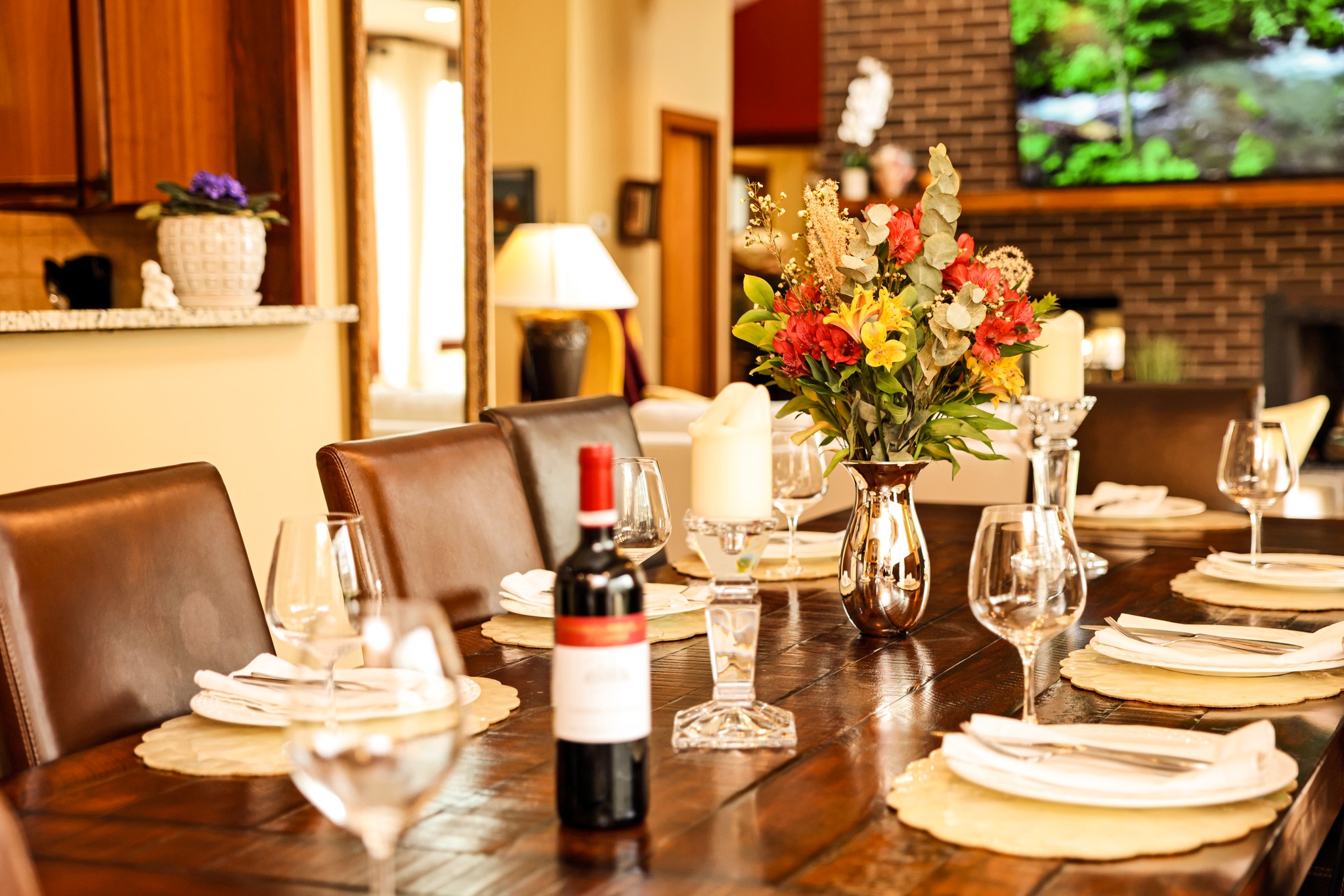 China and porcelain dishware for meals and celebrating special occasions.