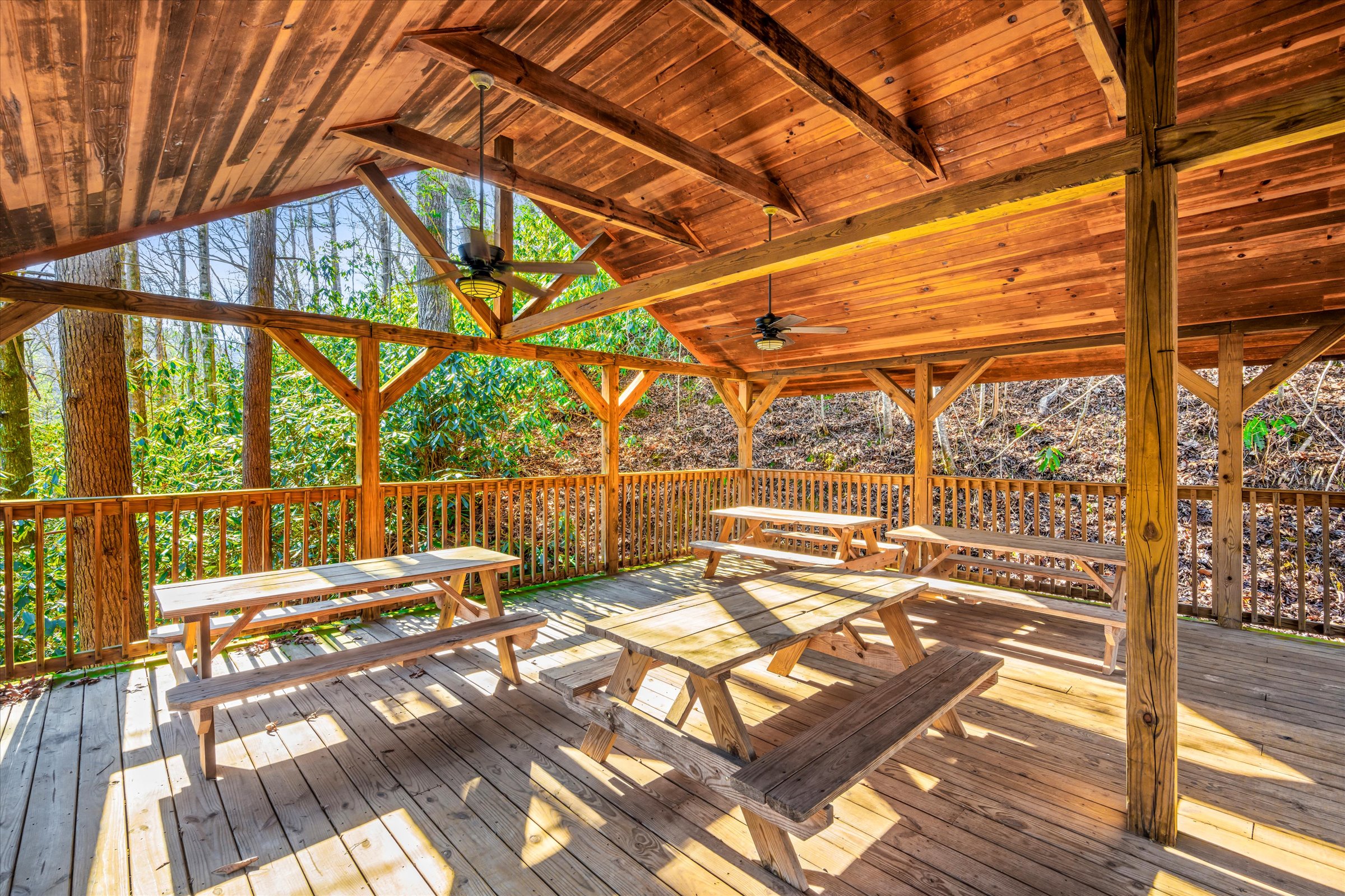 The Pavilion by the Pool (2 minute walk) is great for groups!