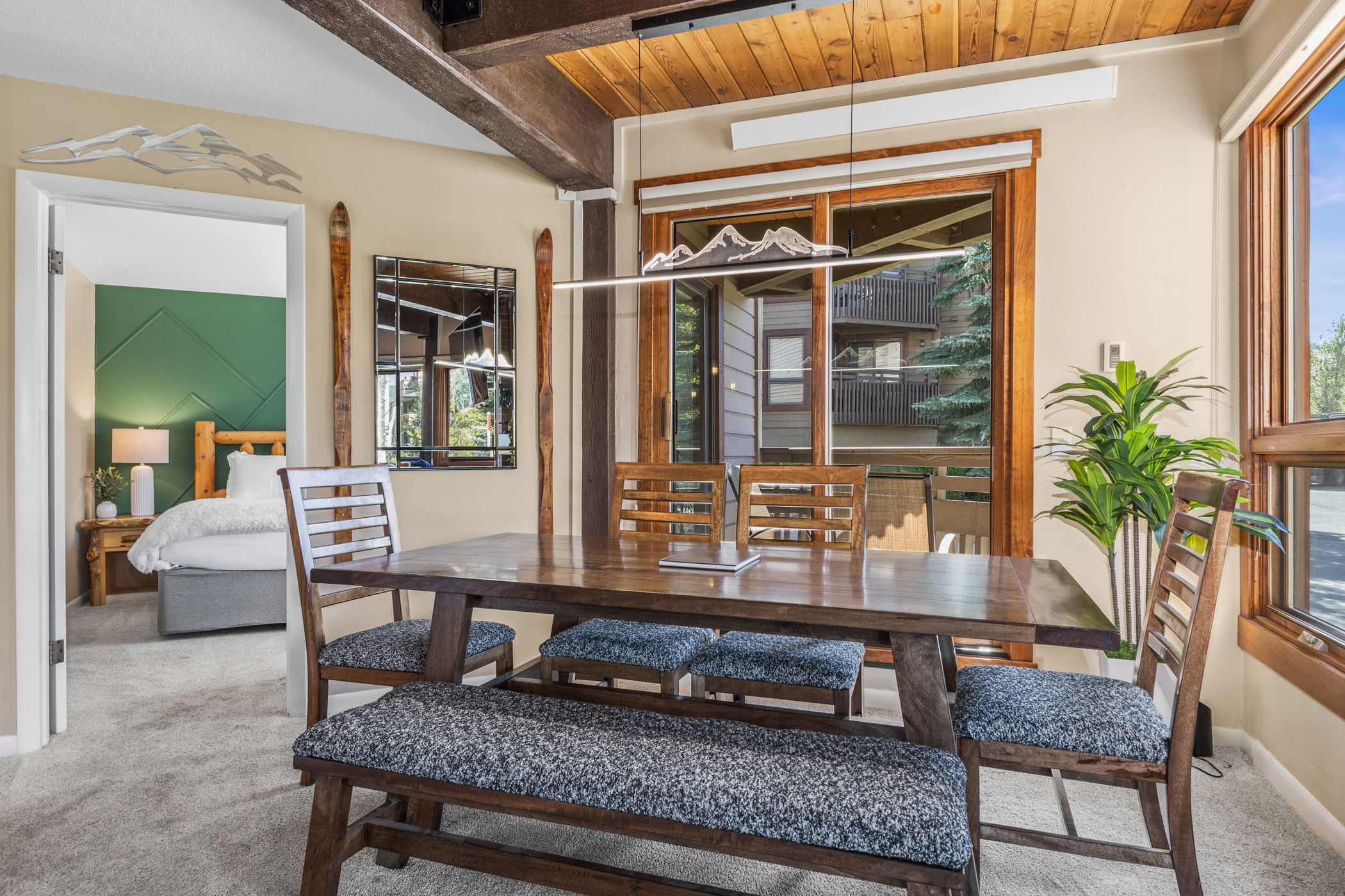 Dining Area with Bedroom #2 in Background