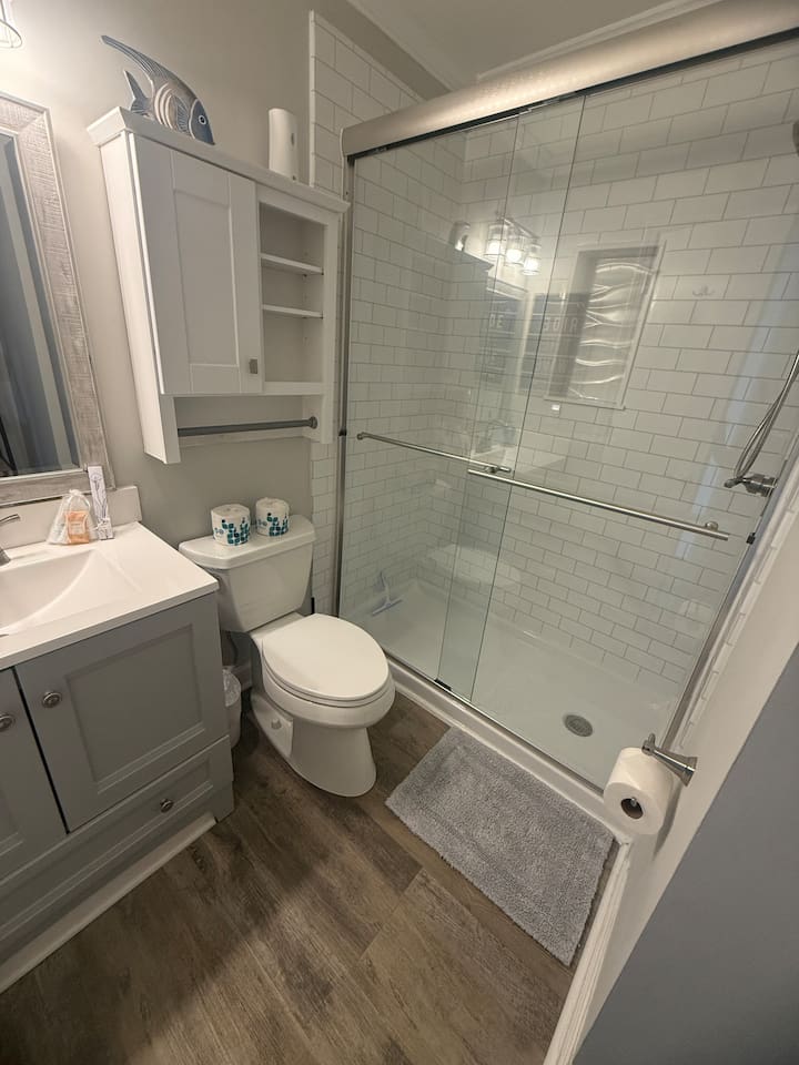 Bathroom with walk-in shower