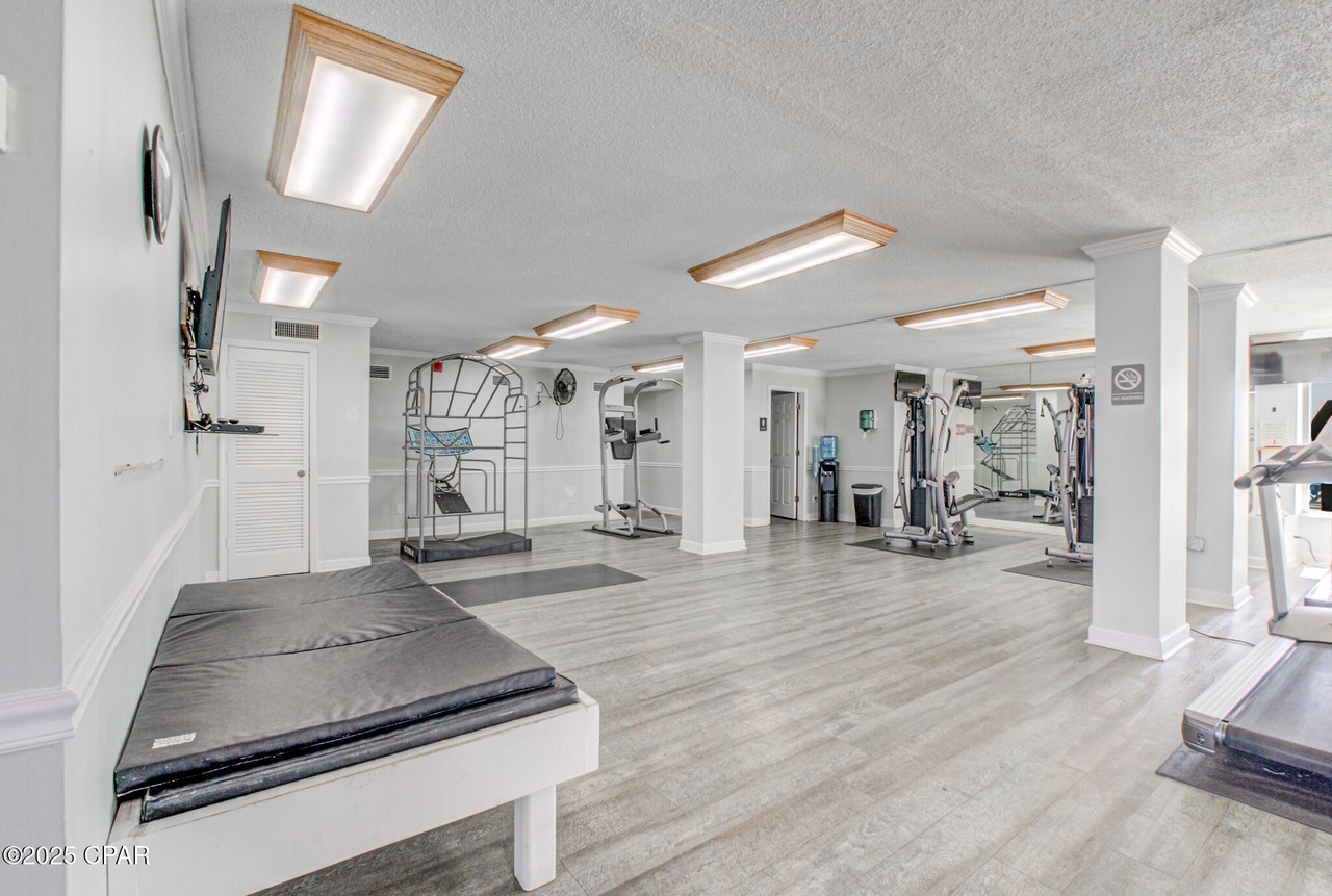Fitness Center where you can get in your jog, weights and stretching while on vacation.
