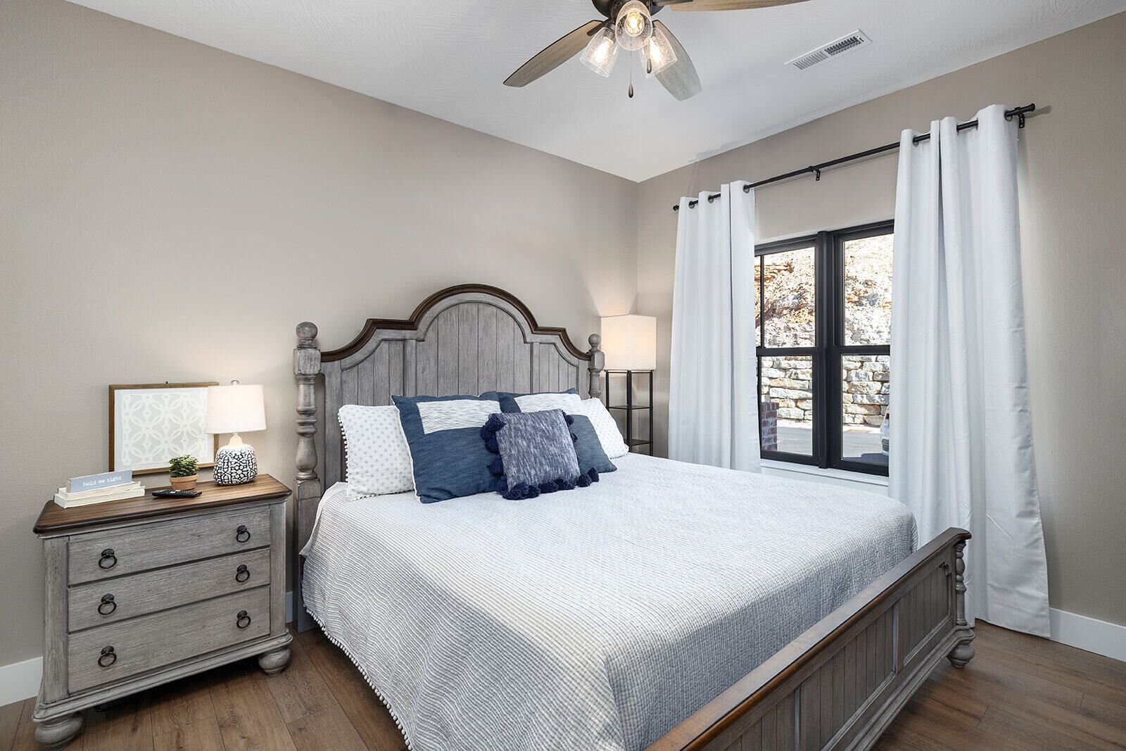 Main Level King Bedroom with attached bathroom