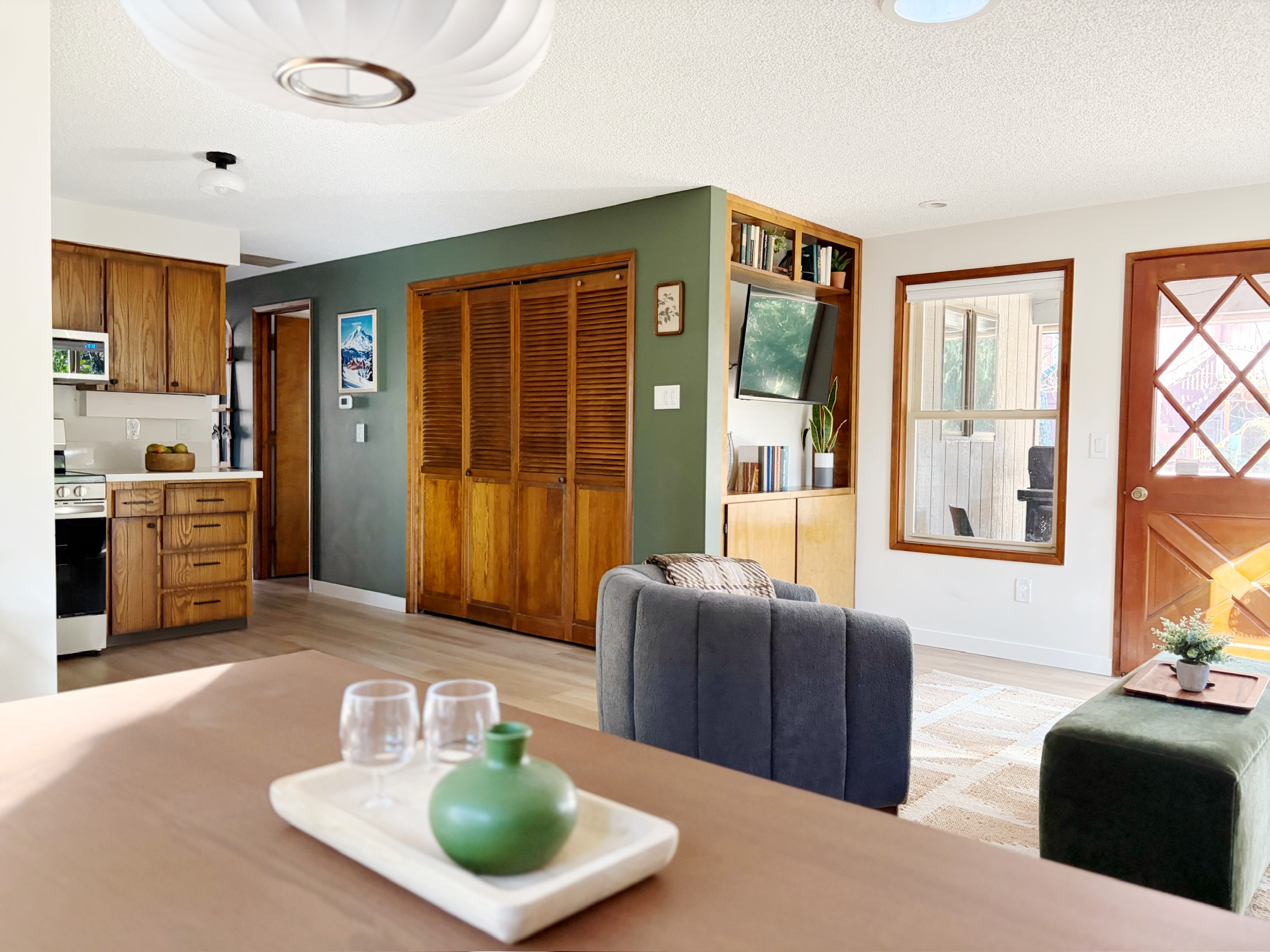 Creekside dining area