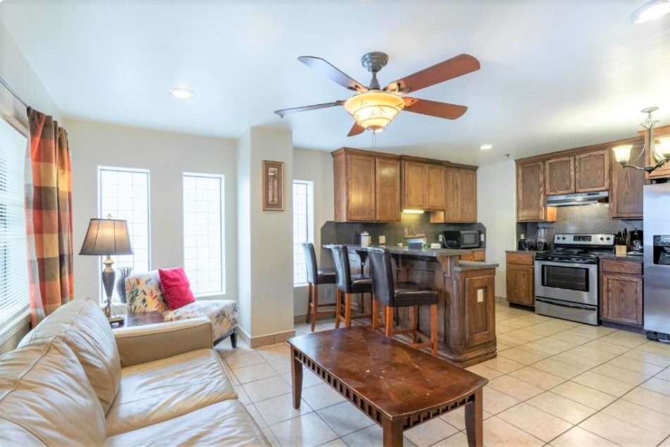 Open Area Living Room and Kitchen