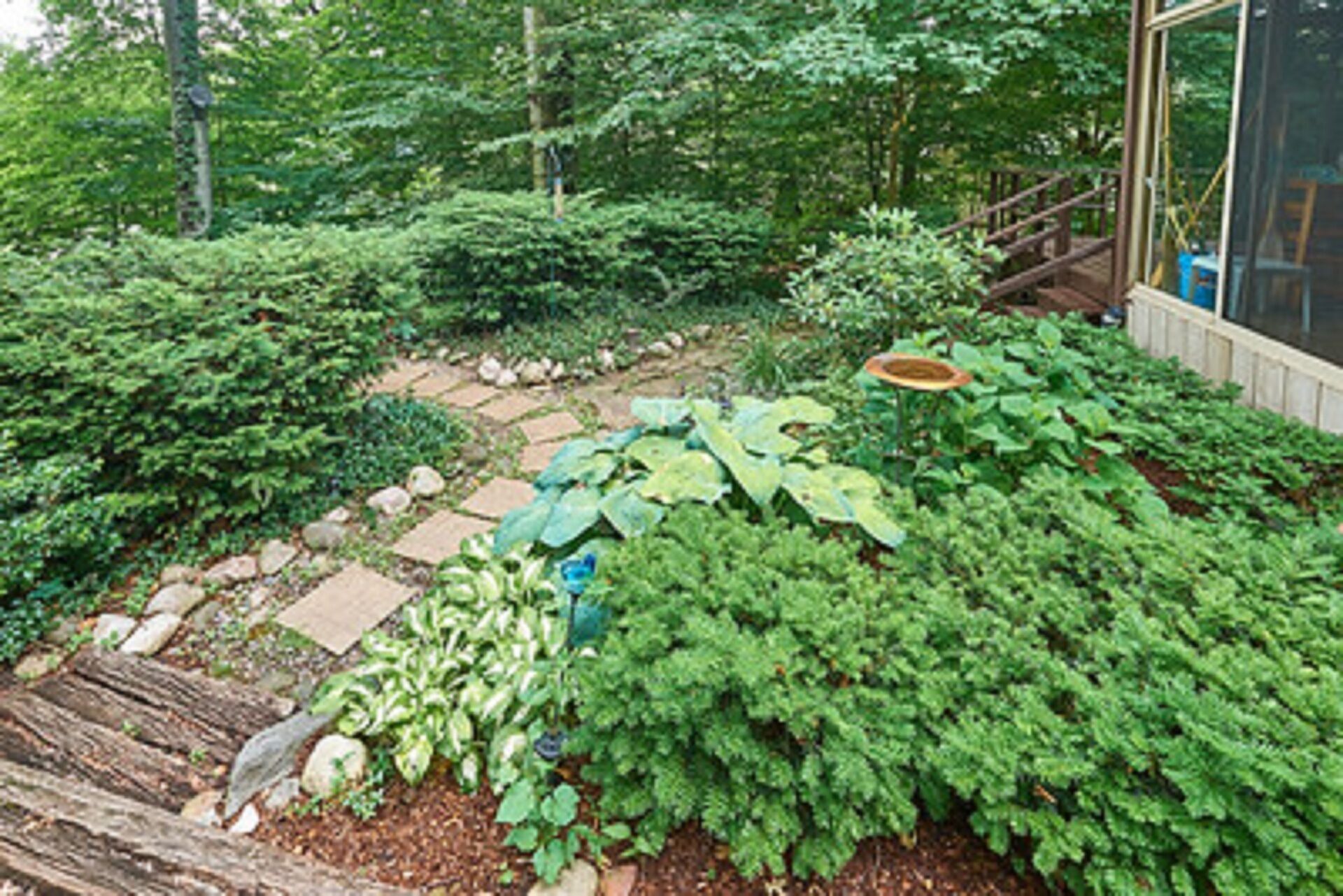 Pathway to your private hot tub.