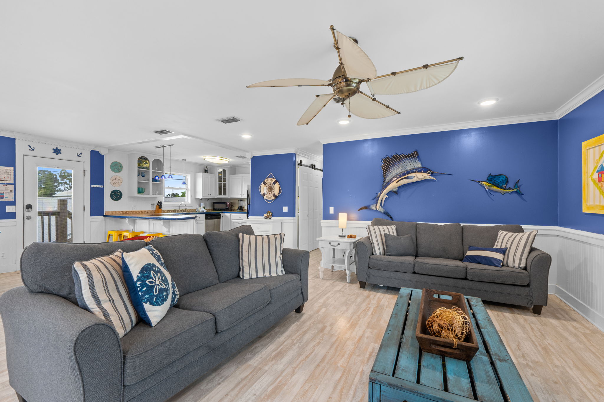 Living Room with 2 Queen Sleeper Sofas 