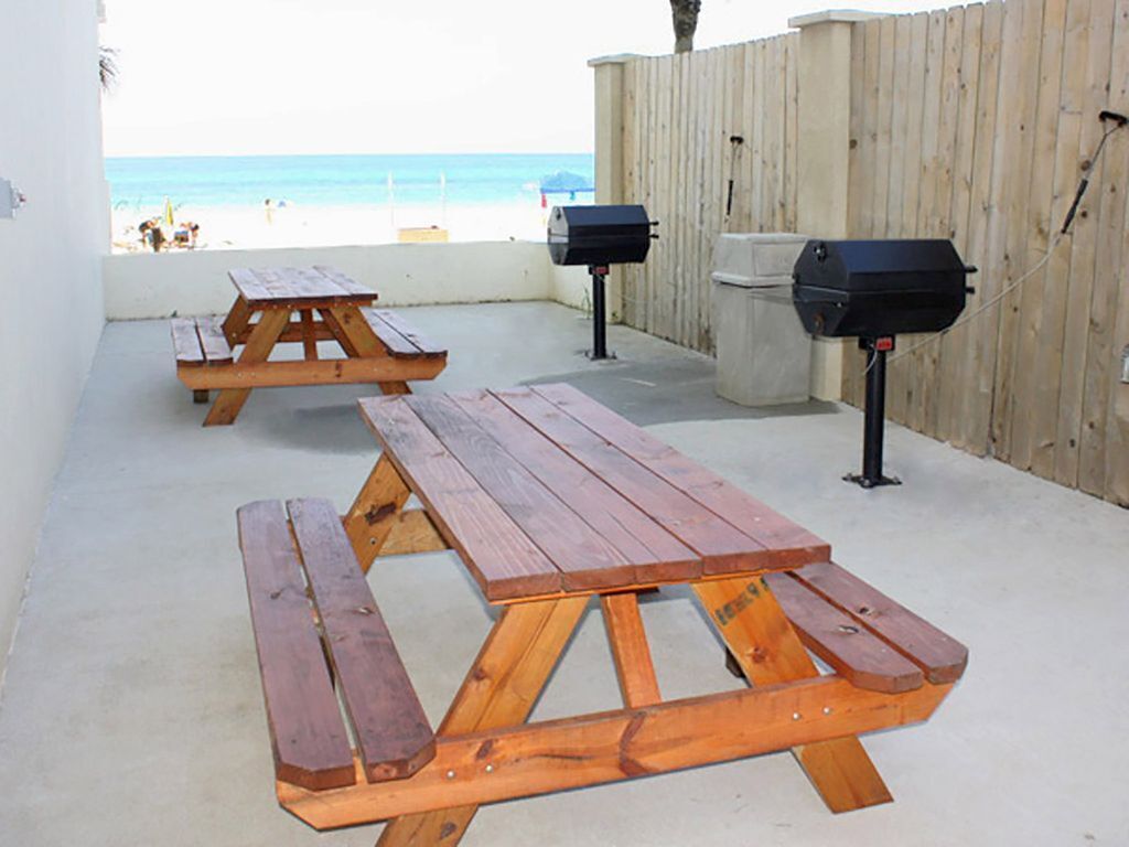 Picnic area and grills.