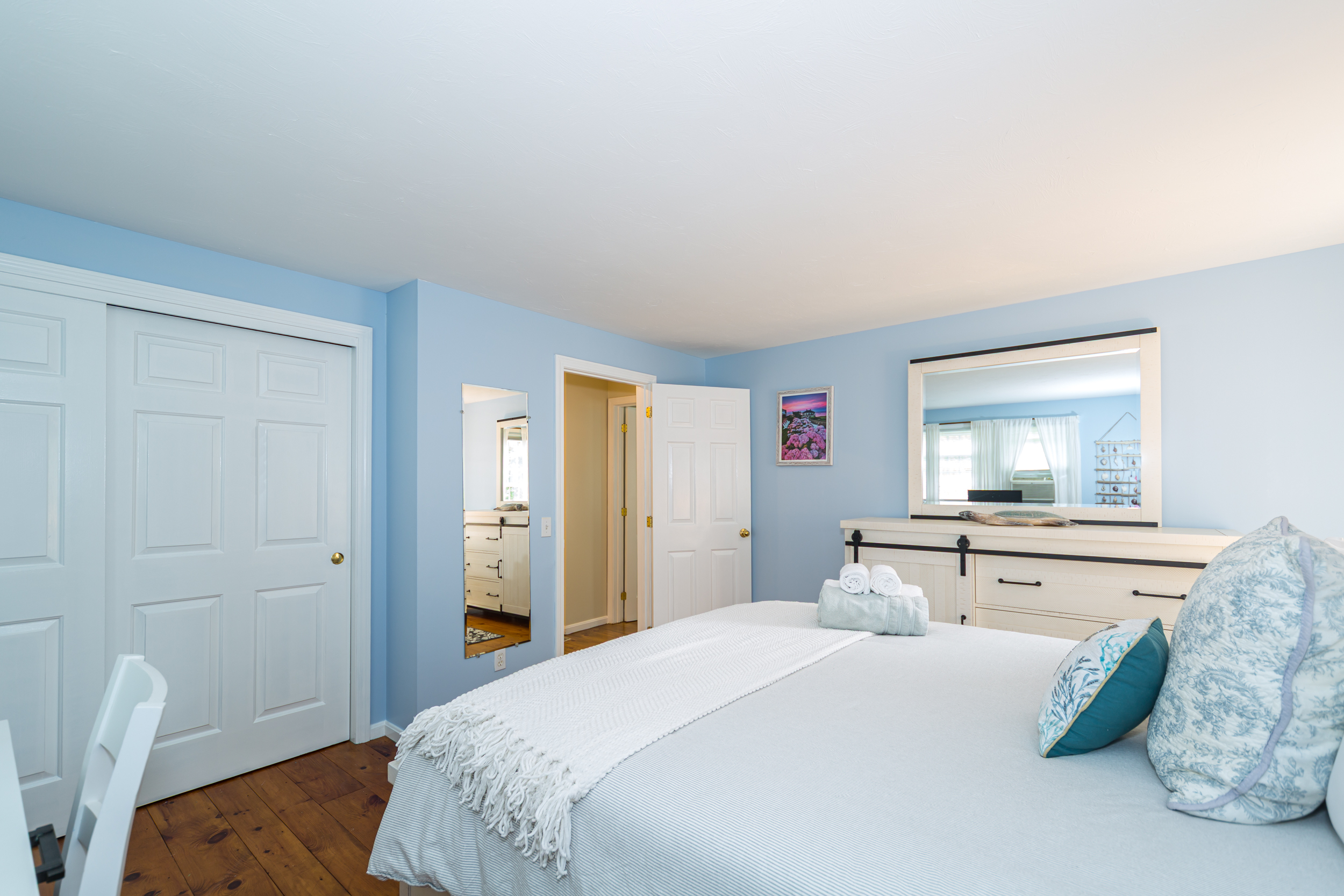Our second queen bedroom with dedicated workspace