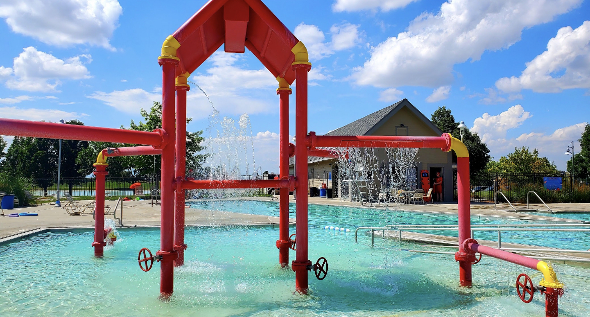 The neighborhood pool and water park are only open during the summer months.