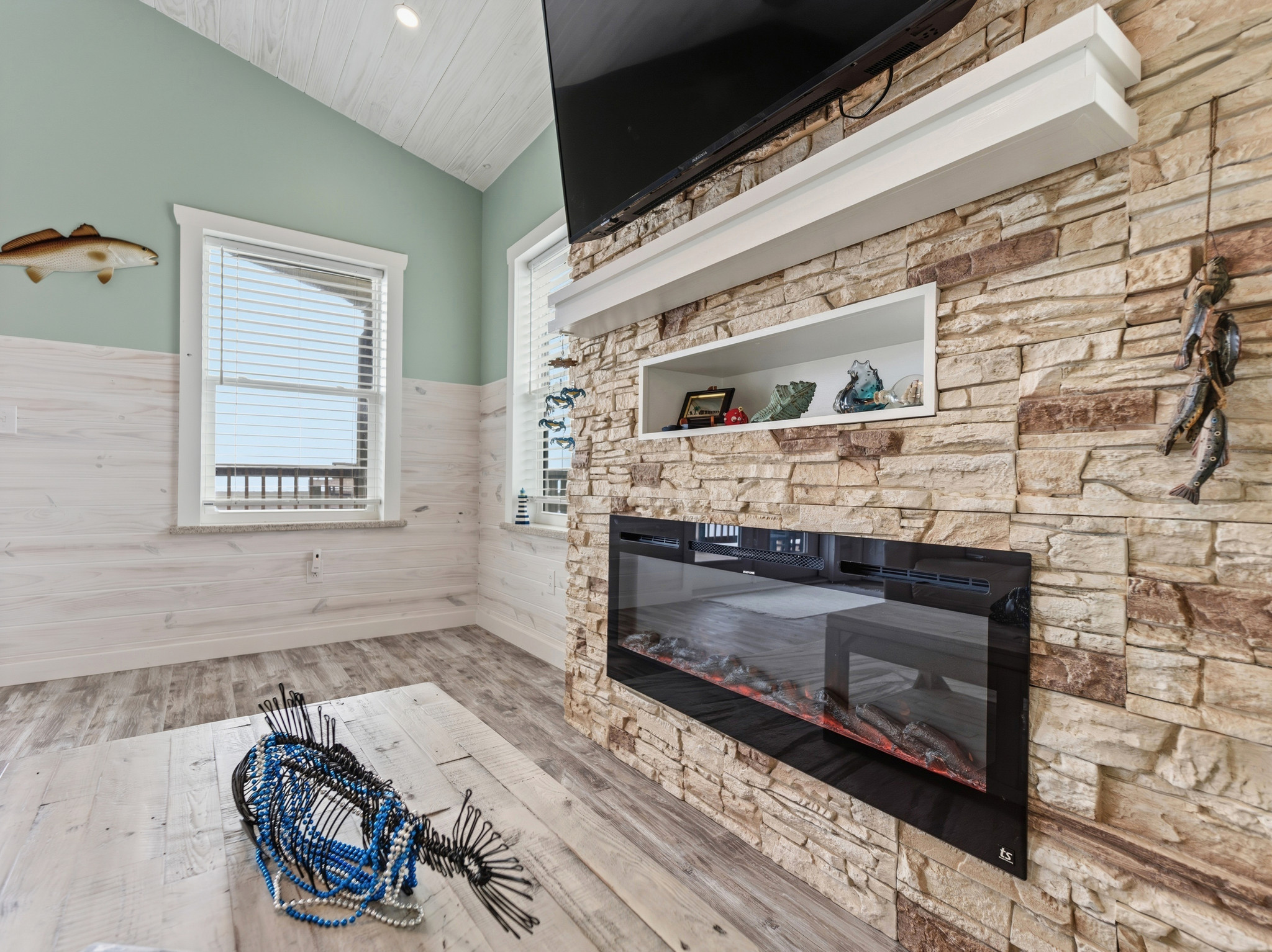 Fireplace in living room