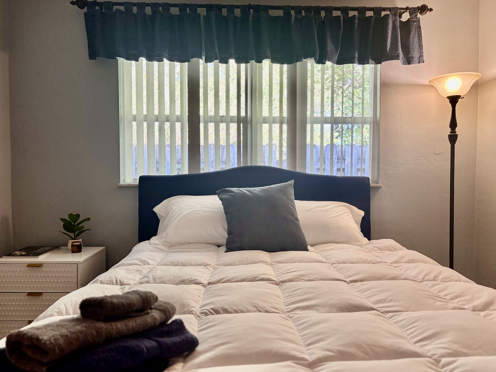 Our second bedroom is comfortable with plenty of closet space.