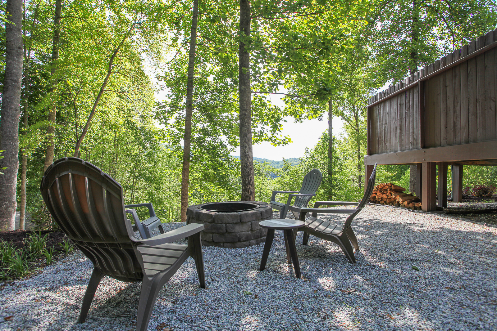 Mountain view from fire pit