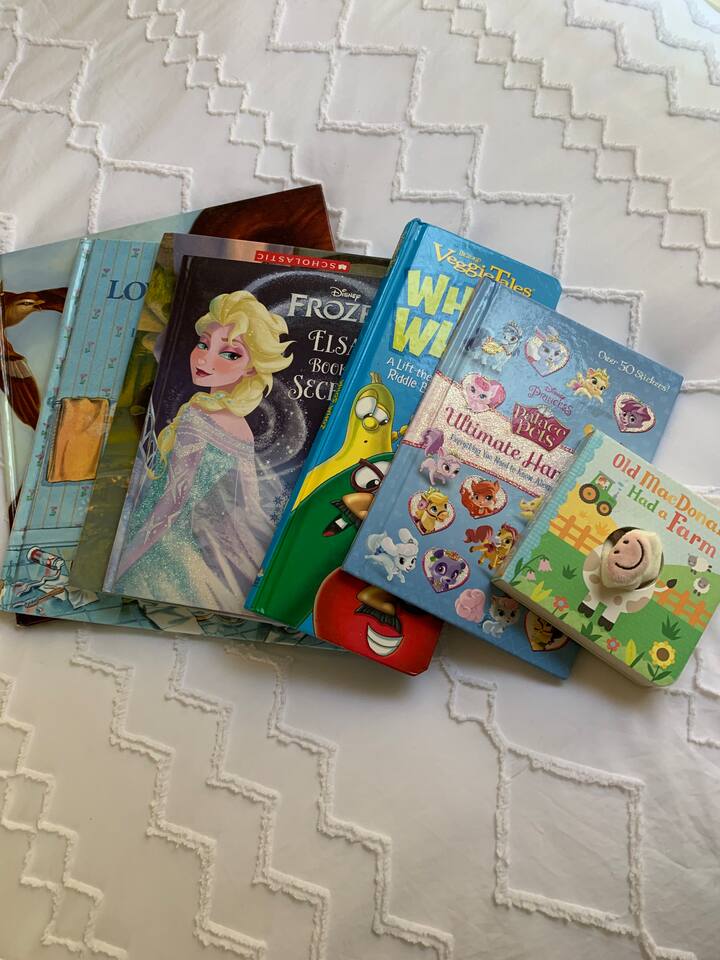 Childrens books on site.  We can also stock age specific toys upon request! 