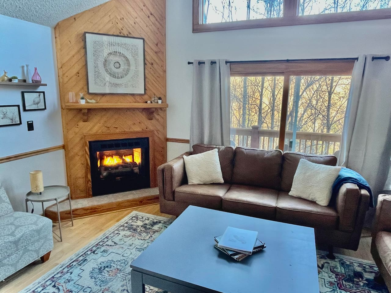 Gas fireplace for cozy winter nights