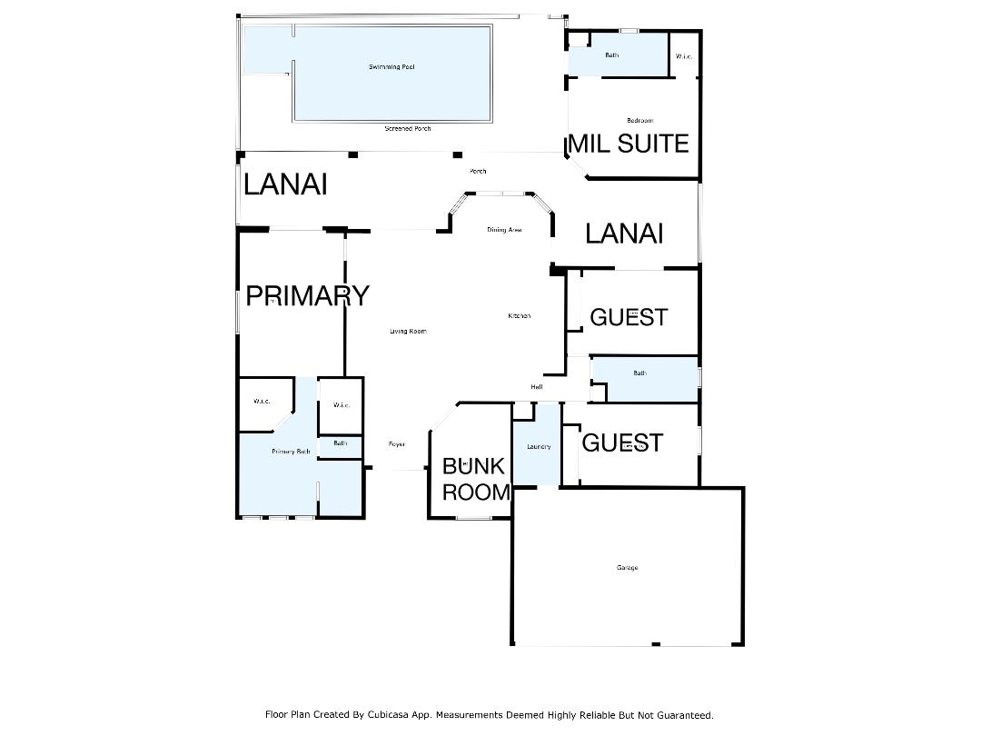 Floor Plan showing MIL Suite and plenty of room for families to enjoy.