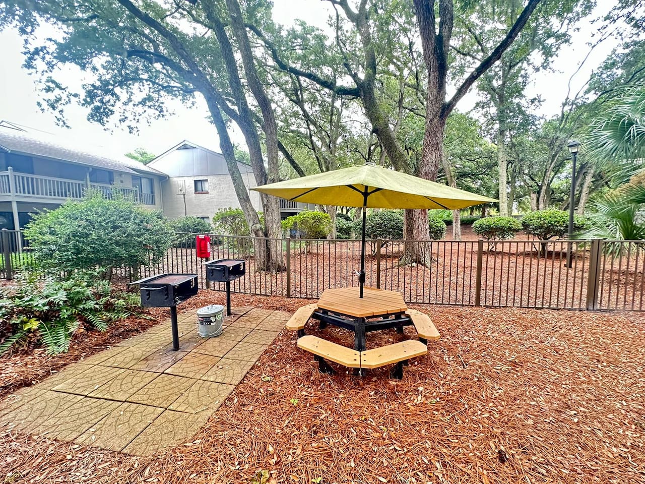 Picnic area with grills
