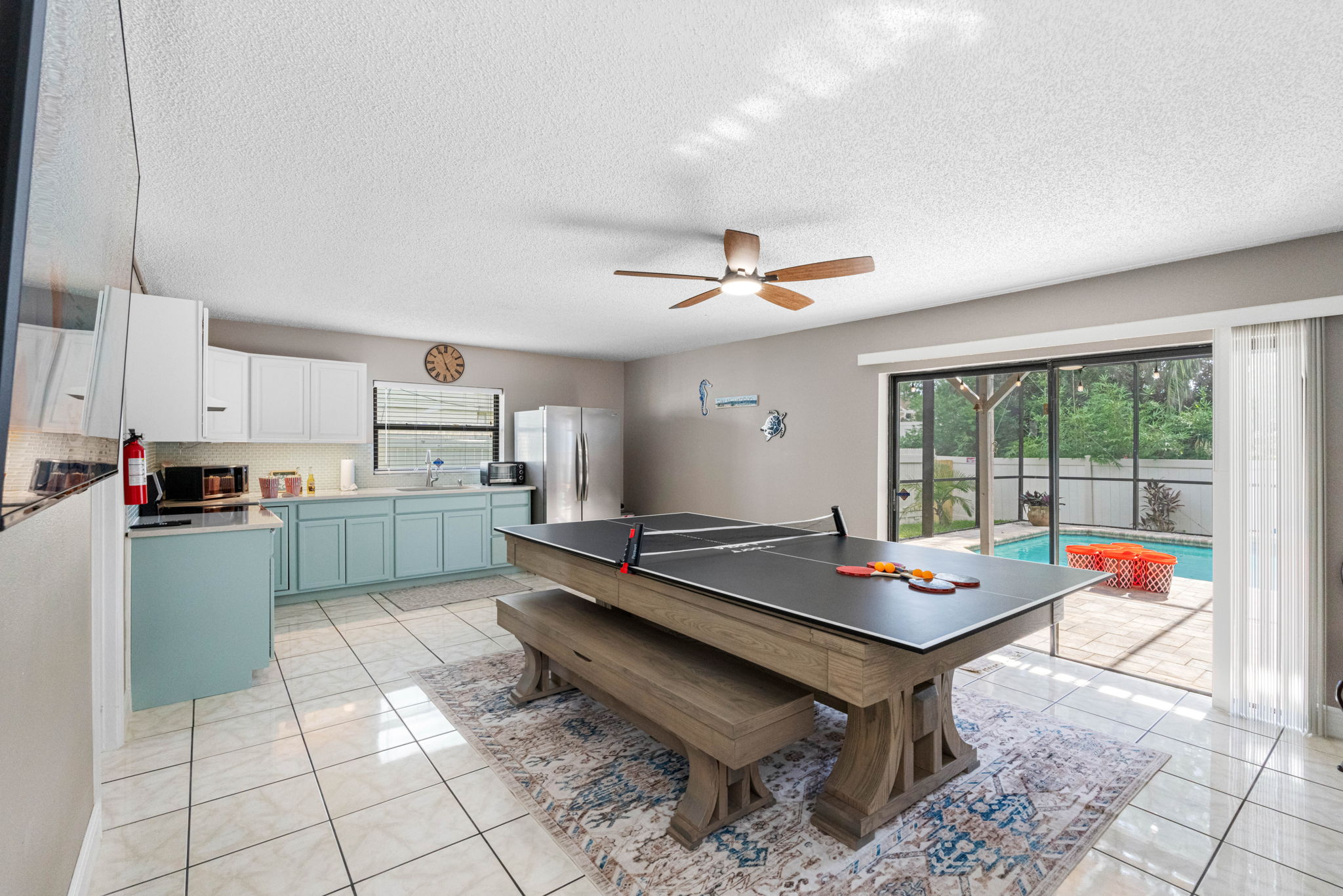 Game night just got an upgrade! This bright and open room features foosball, ping pong, and plenty of seating for snacks, drinks, and laughter.