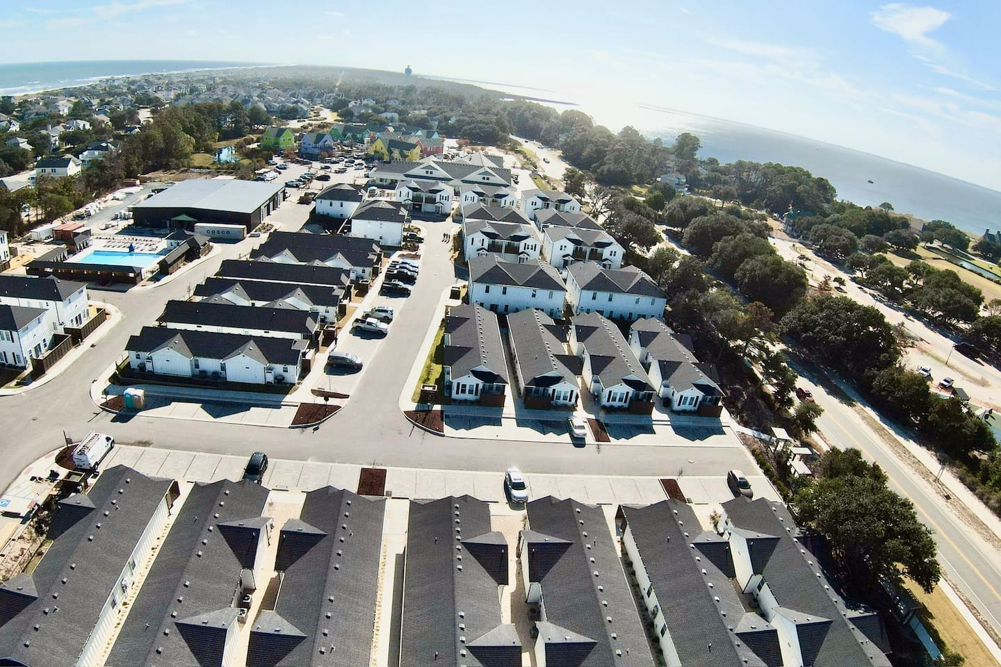 Aerial view of the community near the Beach
