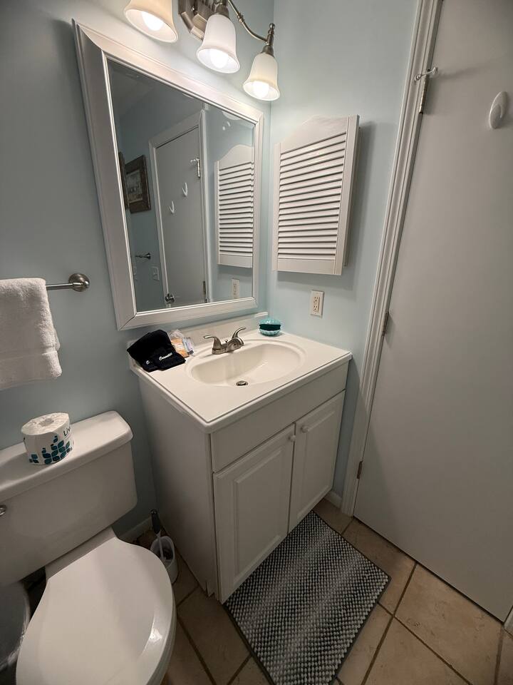 Bathroom mirror and closet