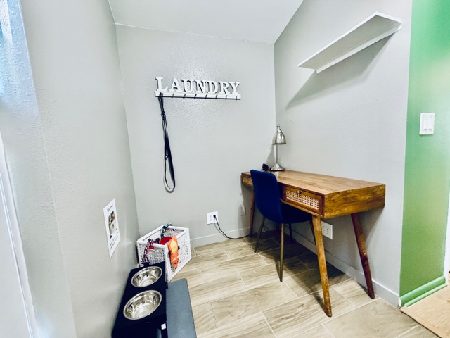 Laundry Room with doggie station