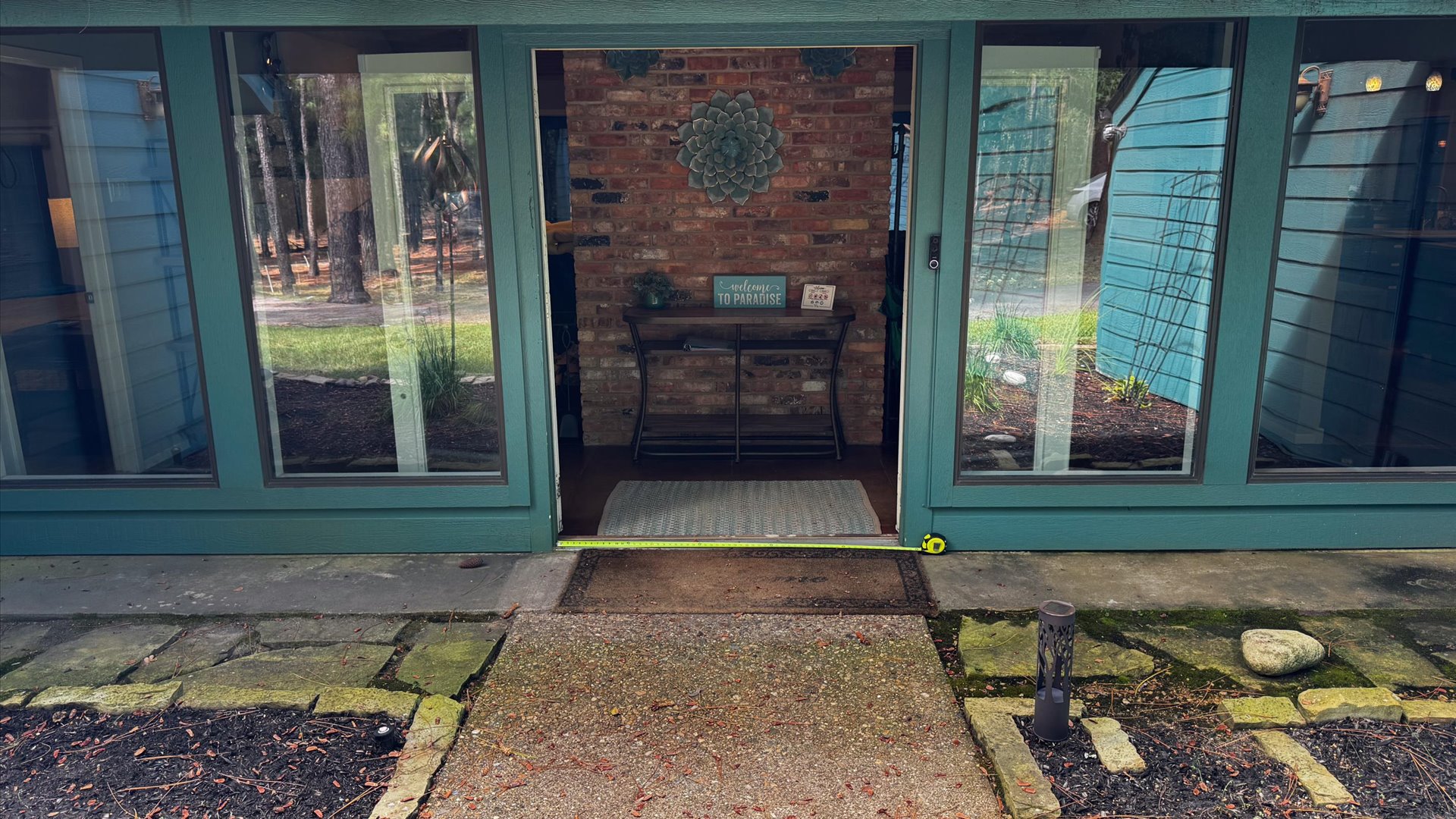 Front Door into the House. Zero step entrance into the house.