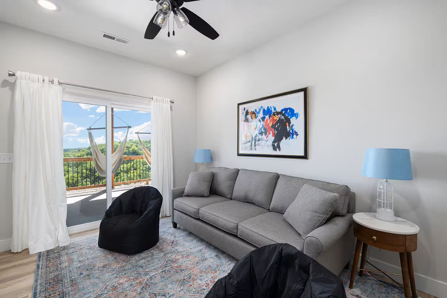 Lowest Level Living Room with Sleeper Sofa