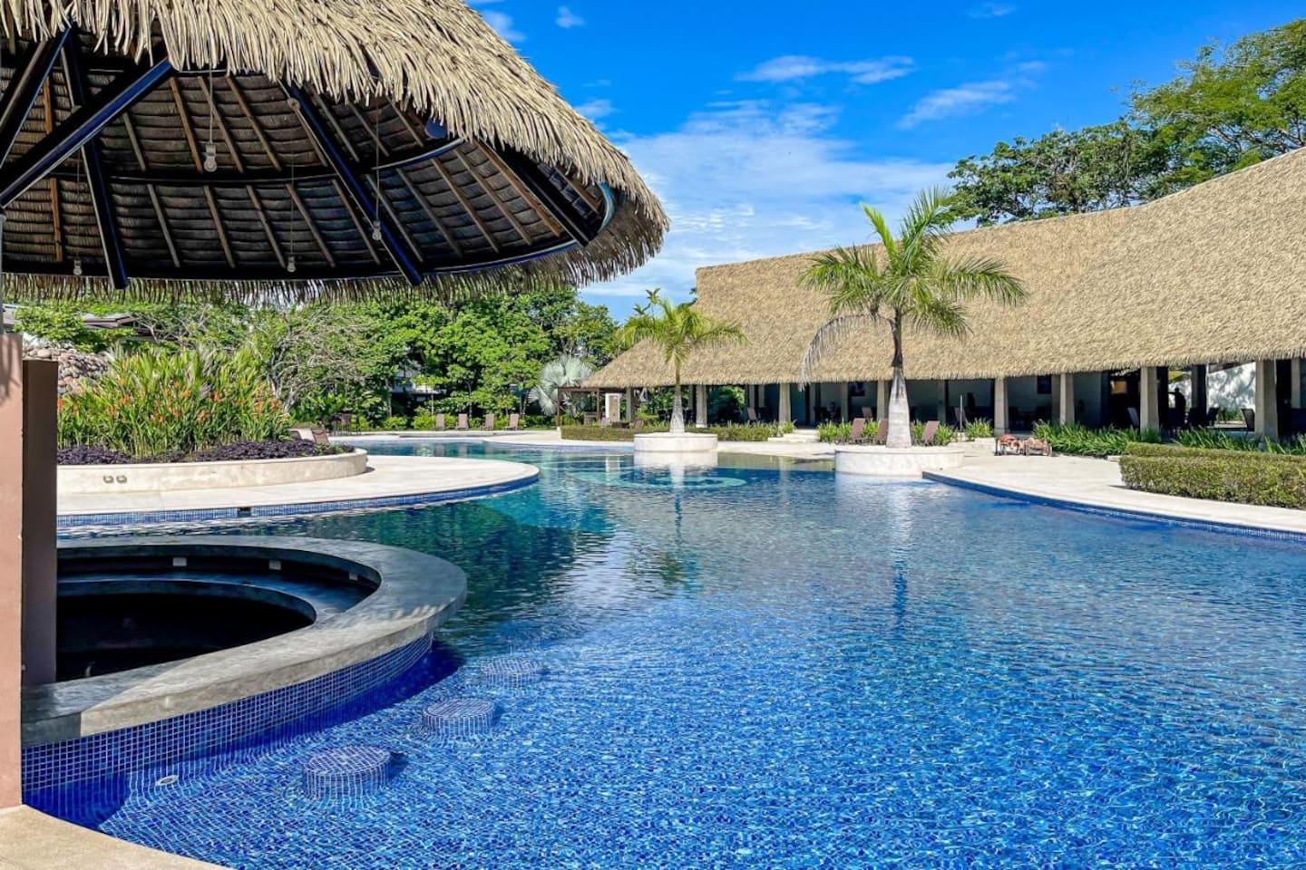 Communal Pool with large covered areas