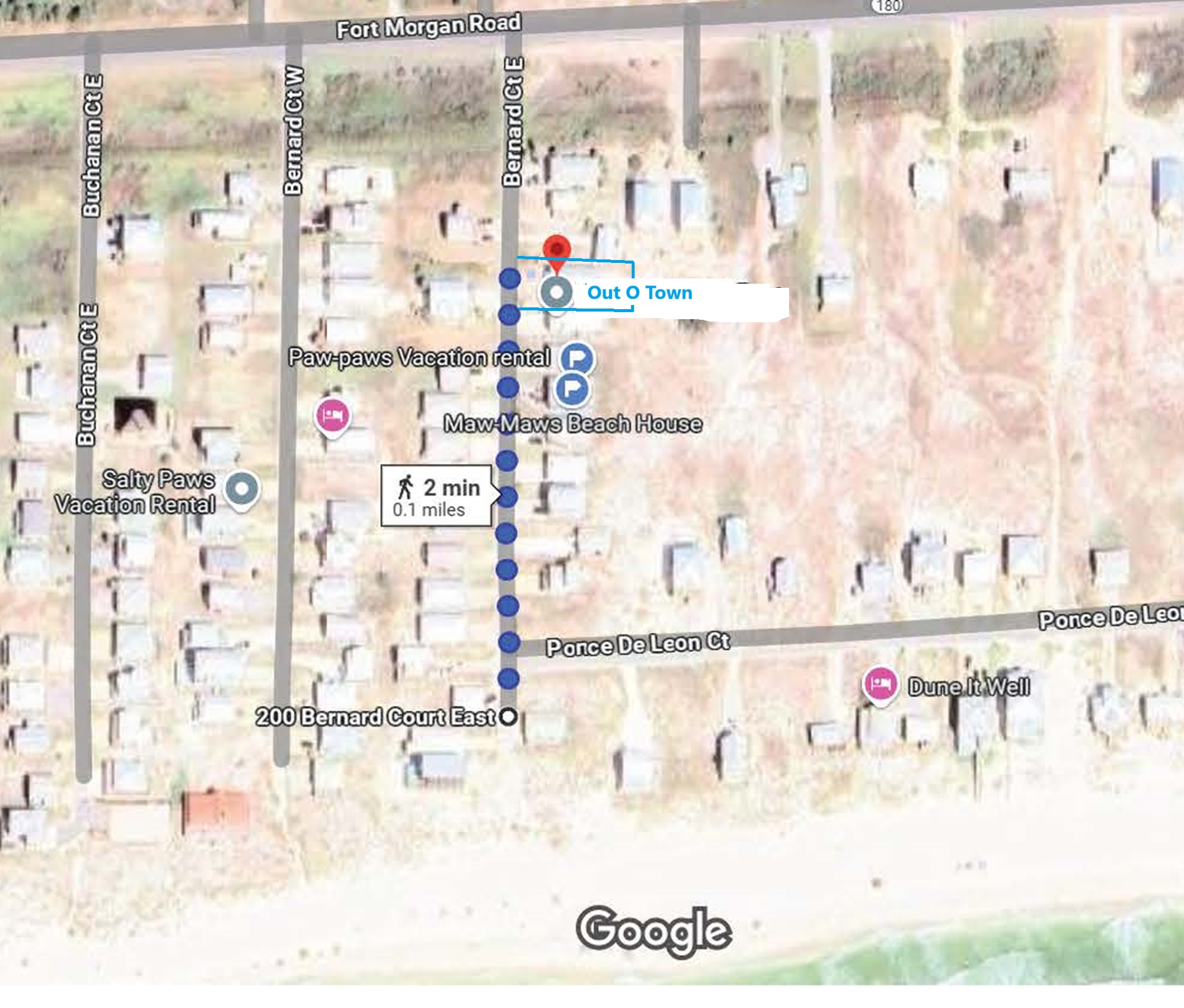 Short 2 minute walk to beach