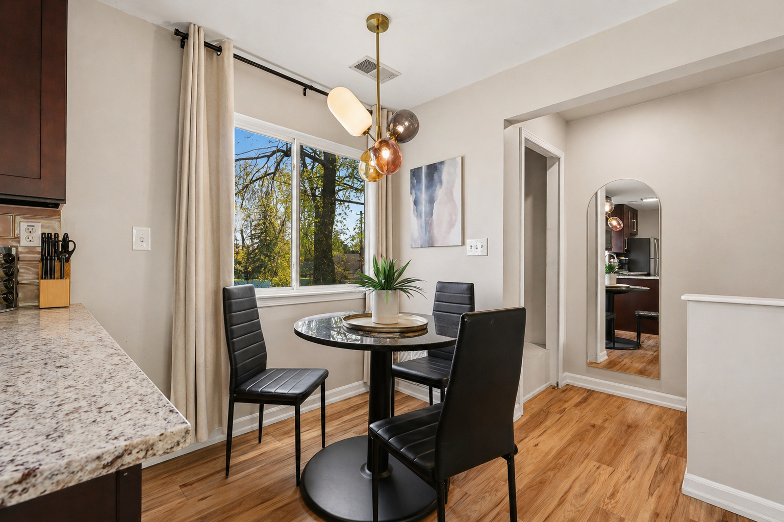 From morning coffee to evening feasts, our dining space is the heart of your home away from home.