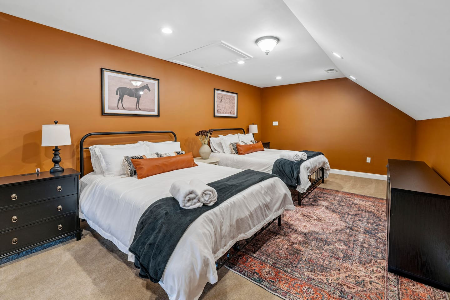 Bedroom 4 at The Chalet (2 Queen beds shown)