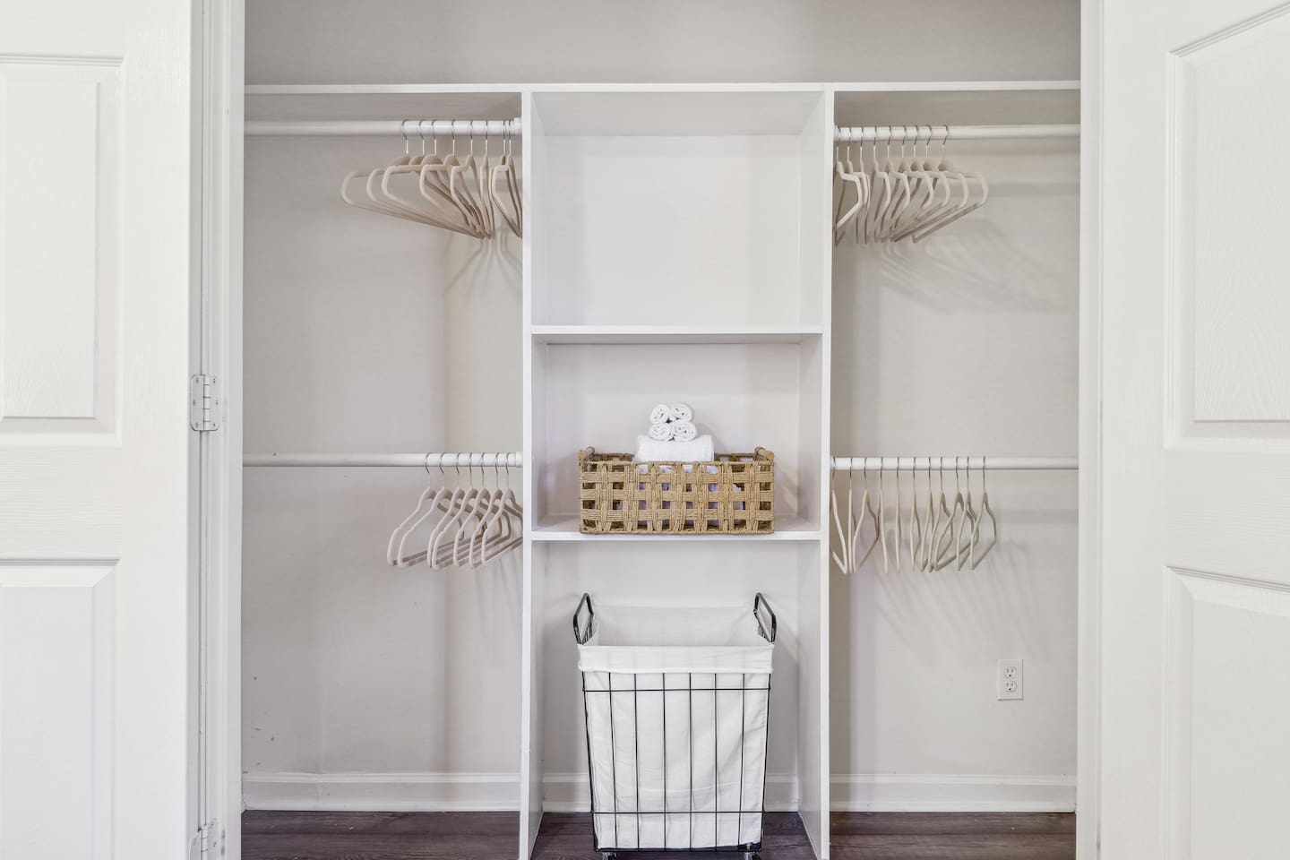 A closet stocked with essentials for guests during their stay — providing everything you need for a comfortable and convenient visit.
