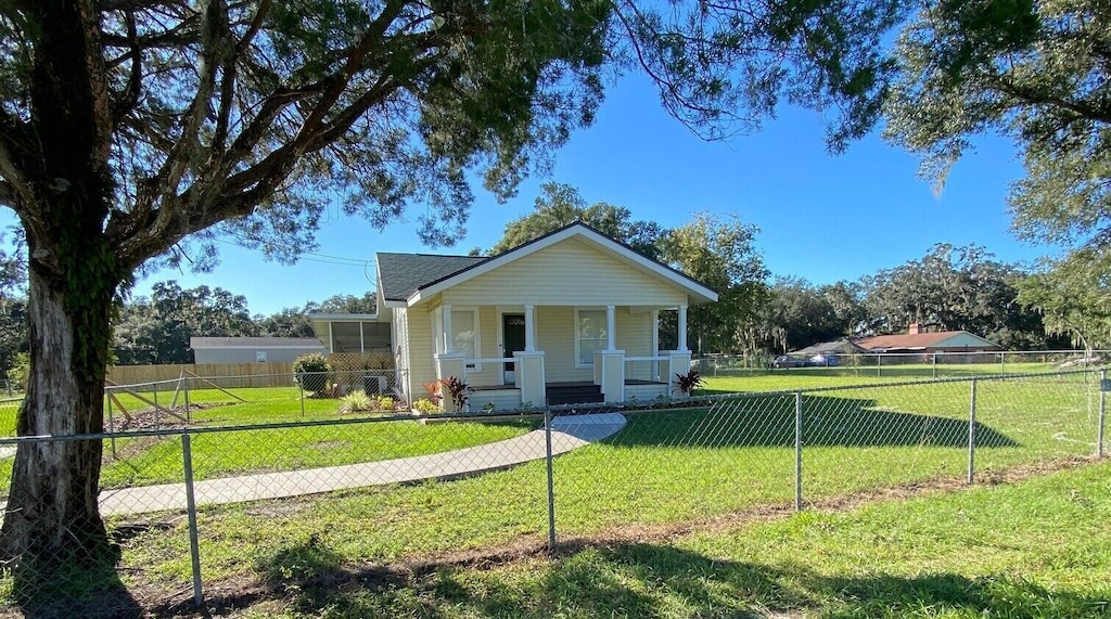 Large fenced yard