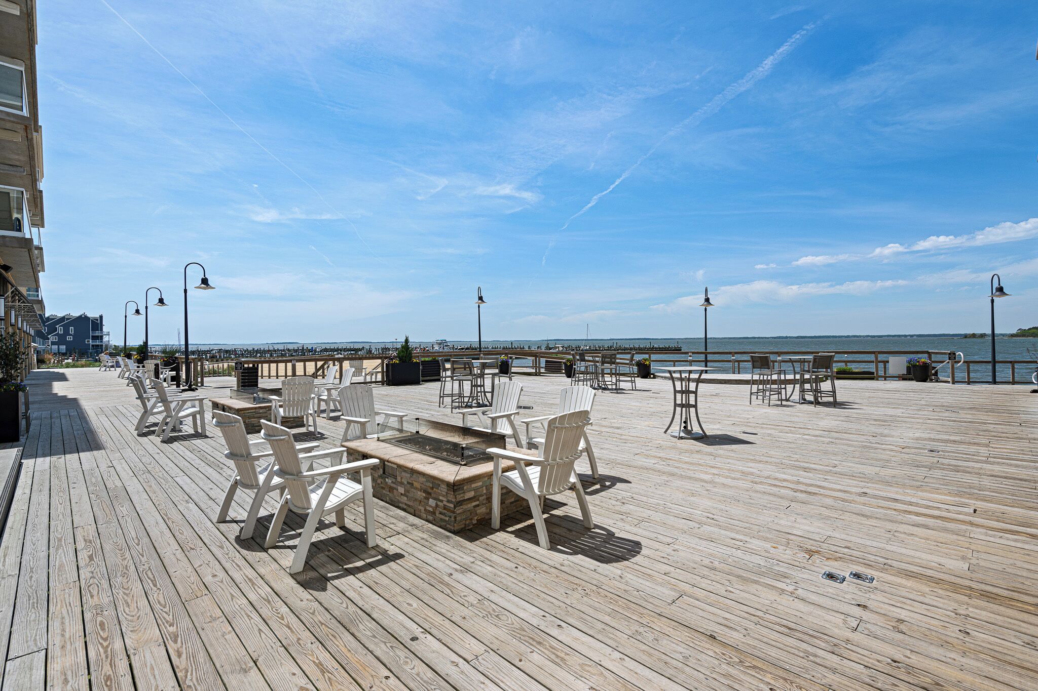 Firepits on boardwalk