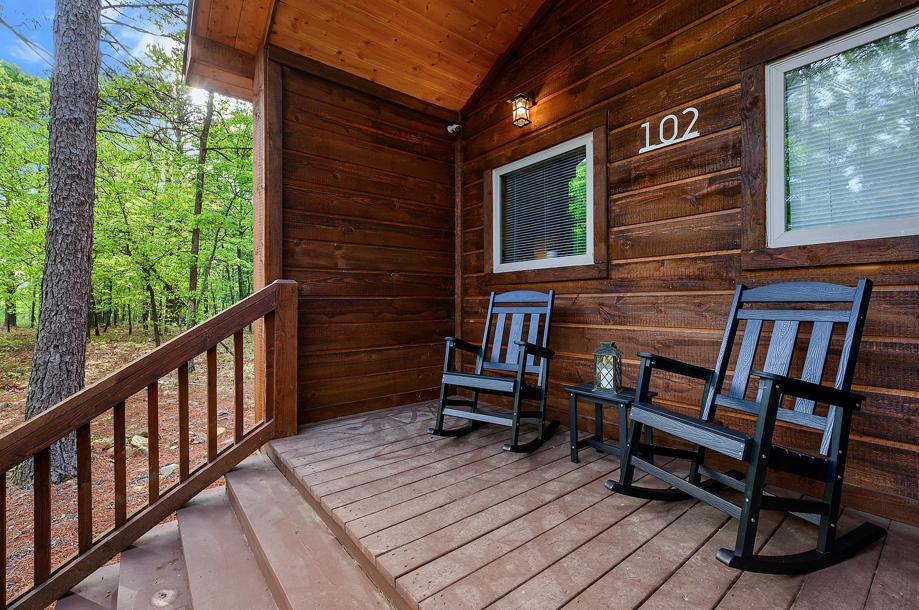 Charming front porch with rocking chairs made for slow mountain mornings