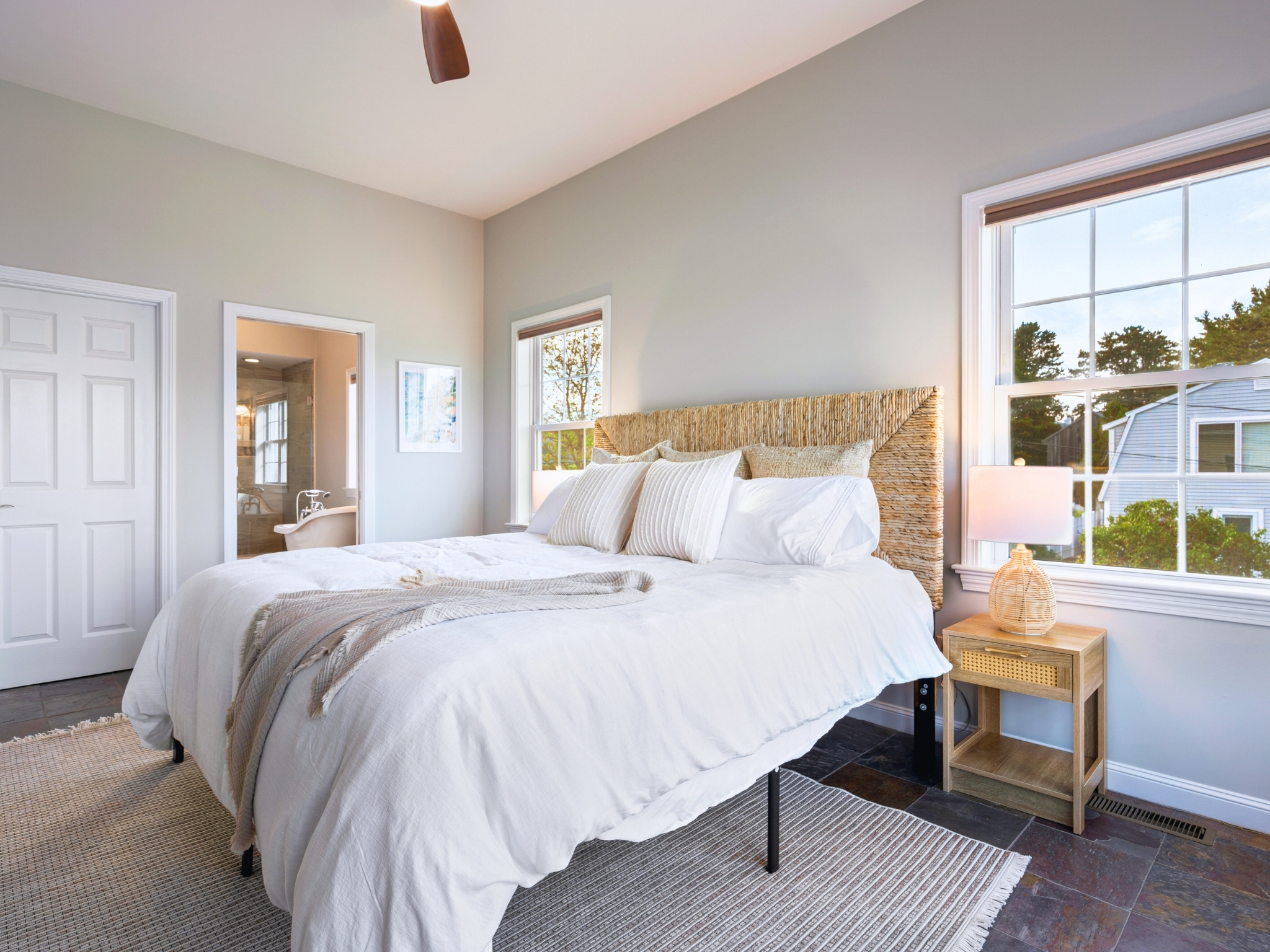 A serene escape, just for you, in our cozy master bedroom located on the main floor!