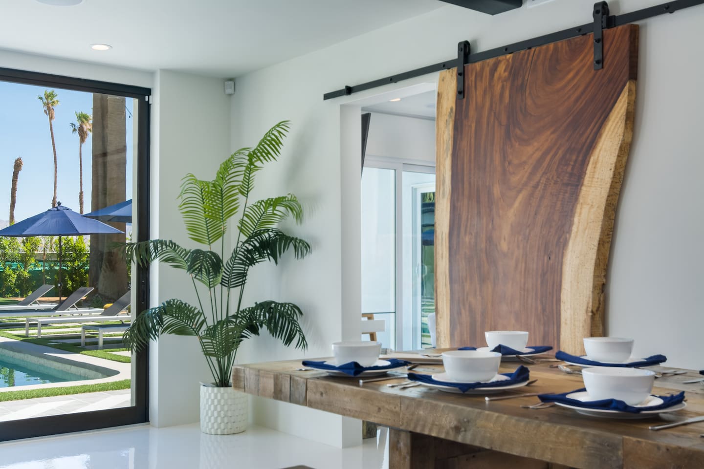 Custom parota wood barn door