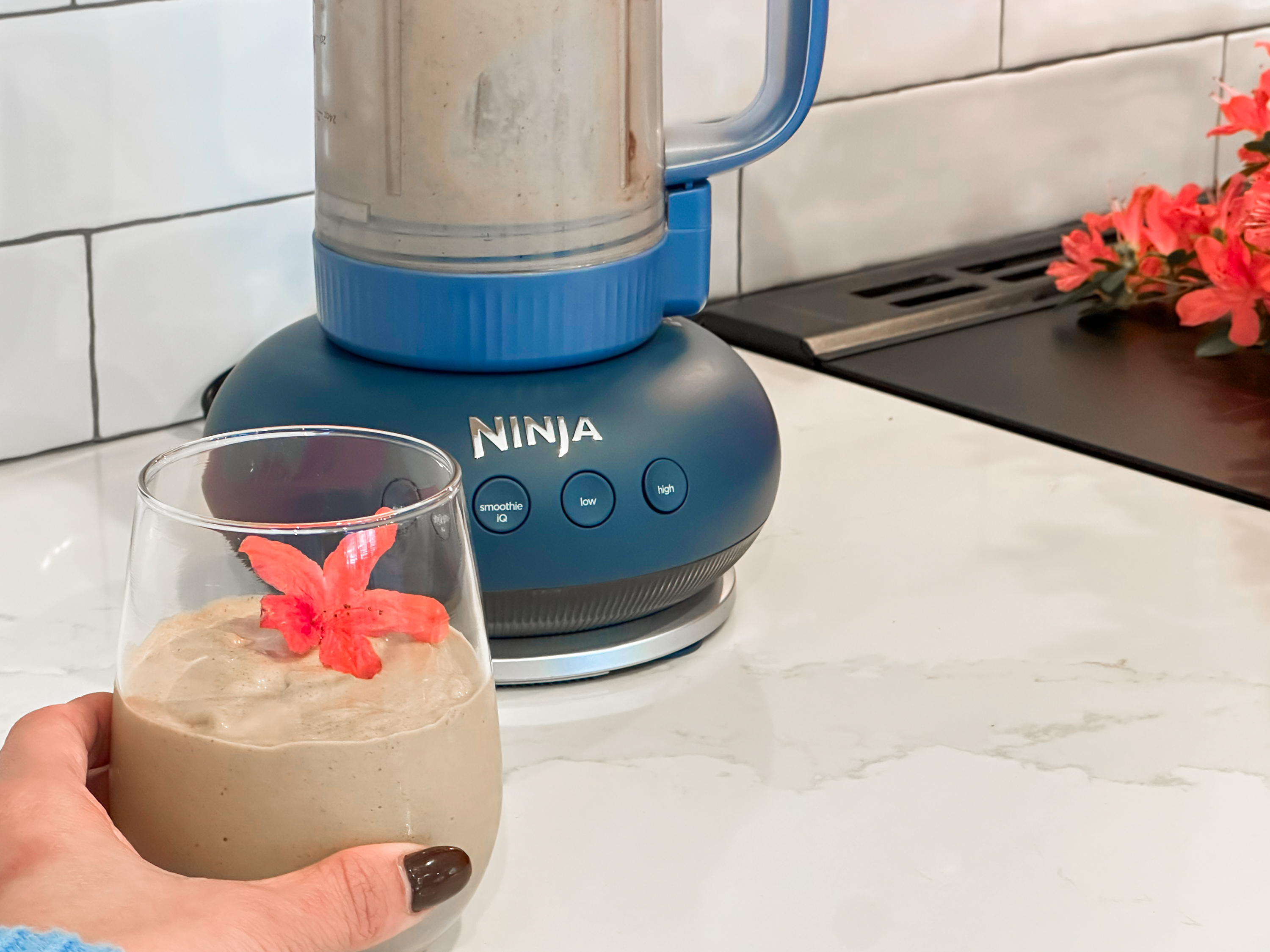 Prepare healthy smoothies with the Ninja blender.