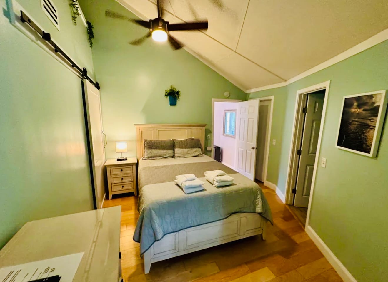 Second bedroom with vaulted ceiling