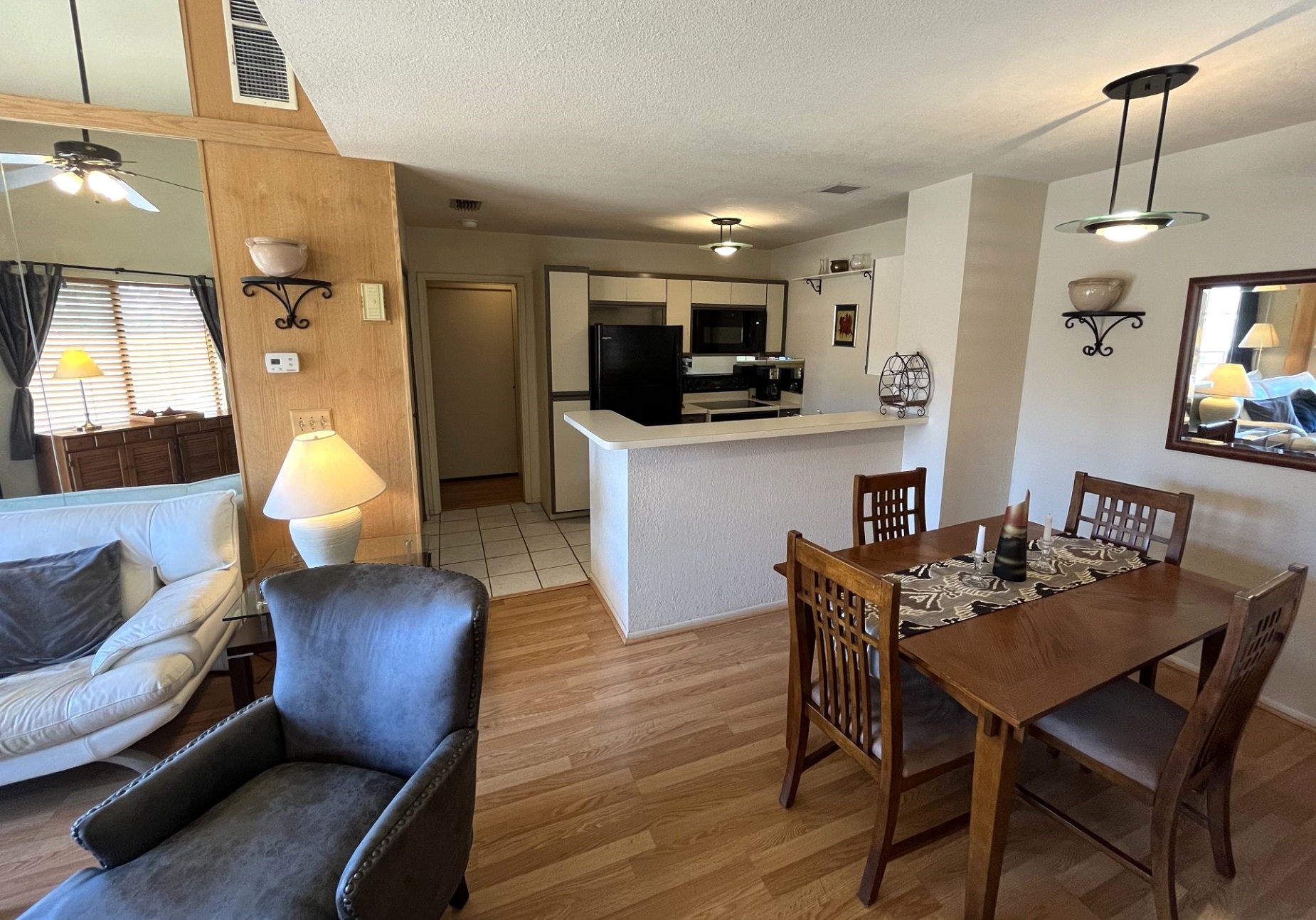 Dining and kitchen