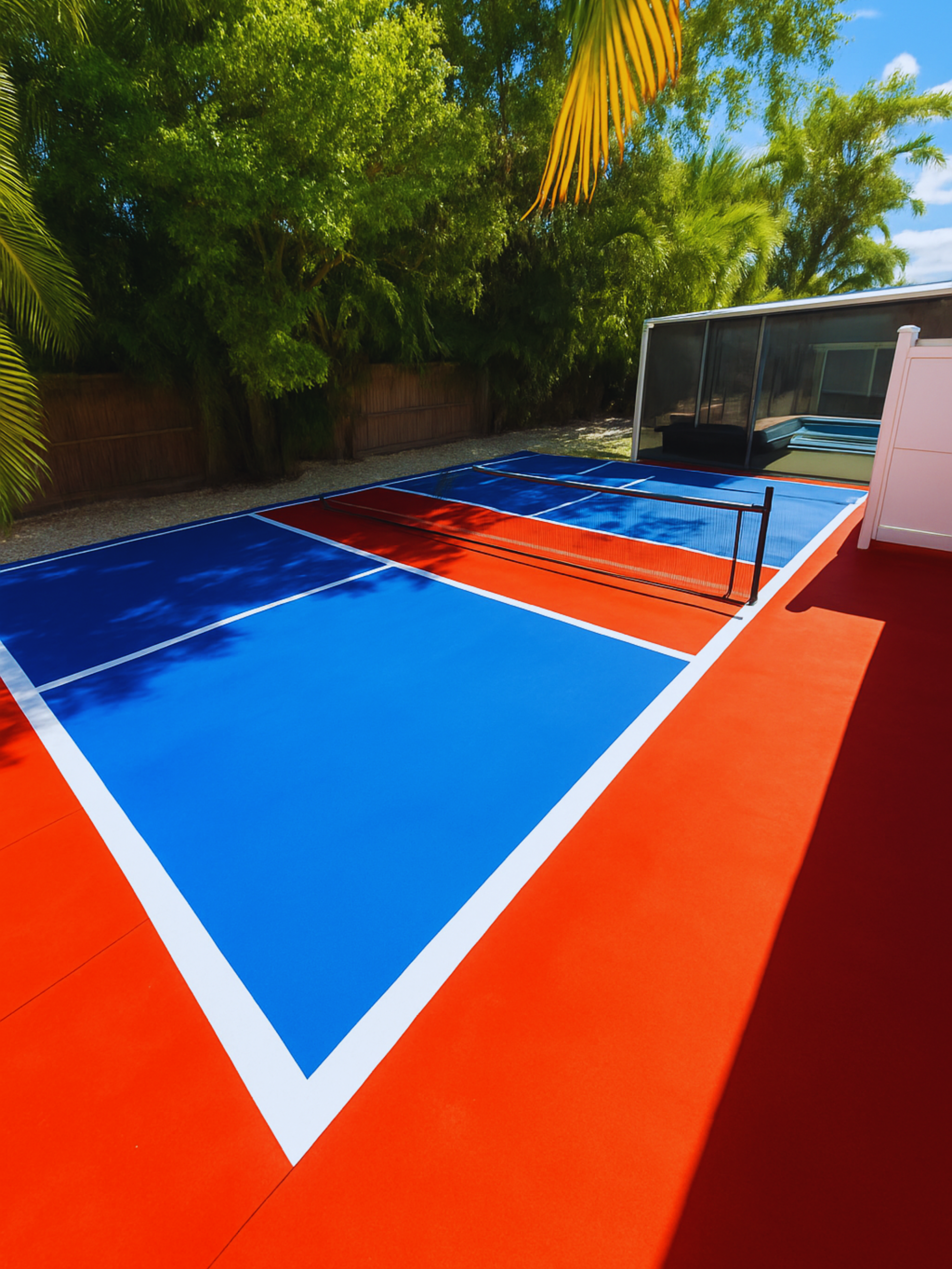 Newly install pickleball court