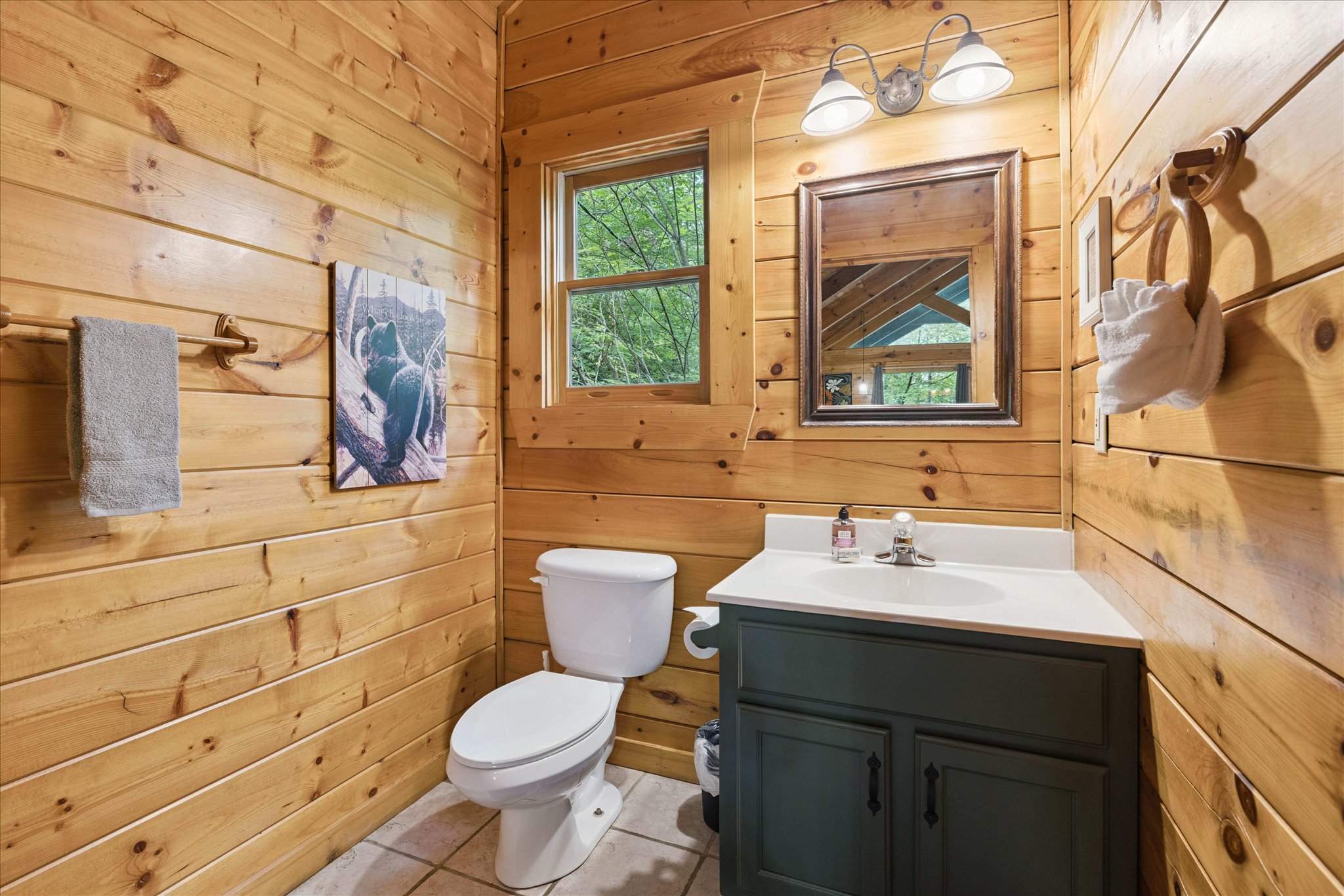 Half bath on entry level