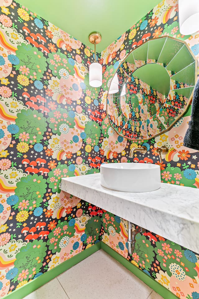 Half Bathroom is connected to the kitchen for convenience