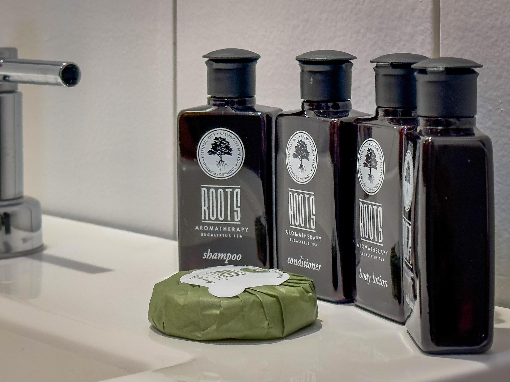 Complimentary toiletries in each bathroom