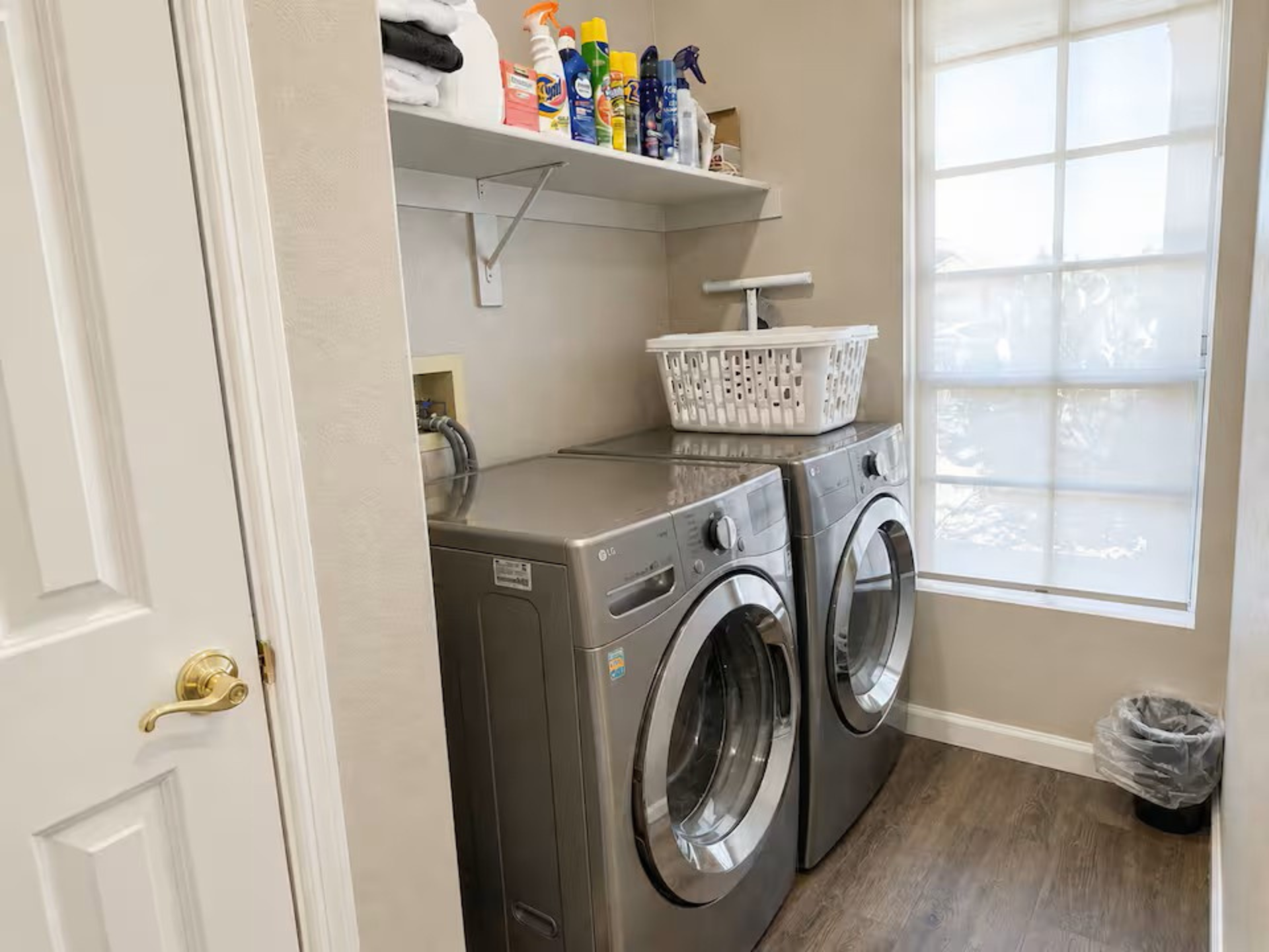 Don't overpack. You'll have a full size washer and dryer. Laundry soap, dryer sheets and cleaning supplies are provided. 