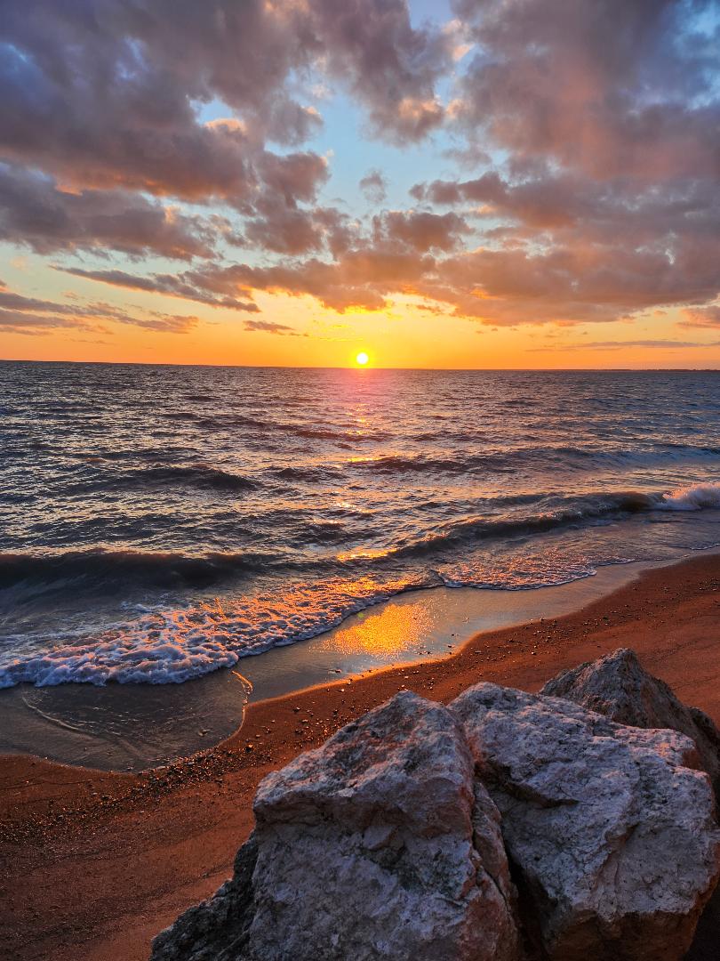 The sunsets on Lake Erie are breathtaking.