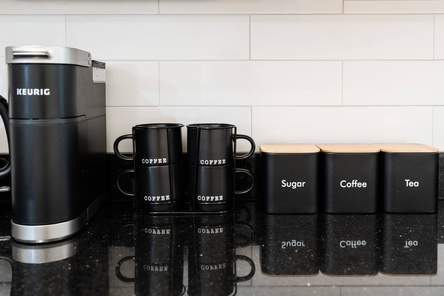 Complimentary coffee, tea and condiments.